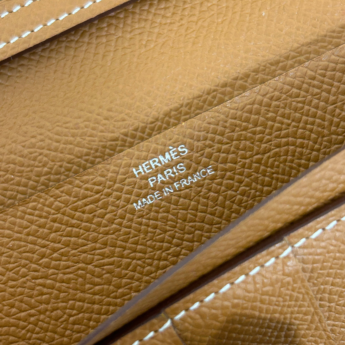 Gold Epsom Leather Bearn Gusset Wallet w/PHW