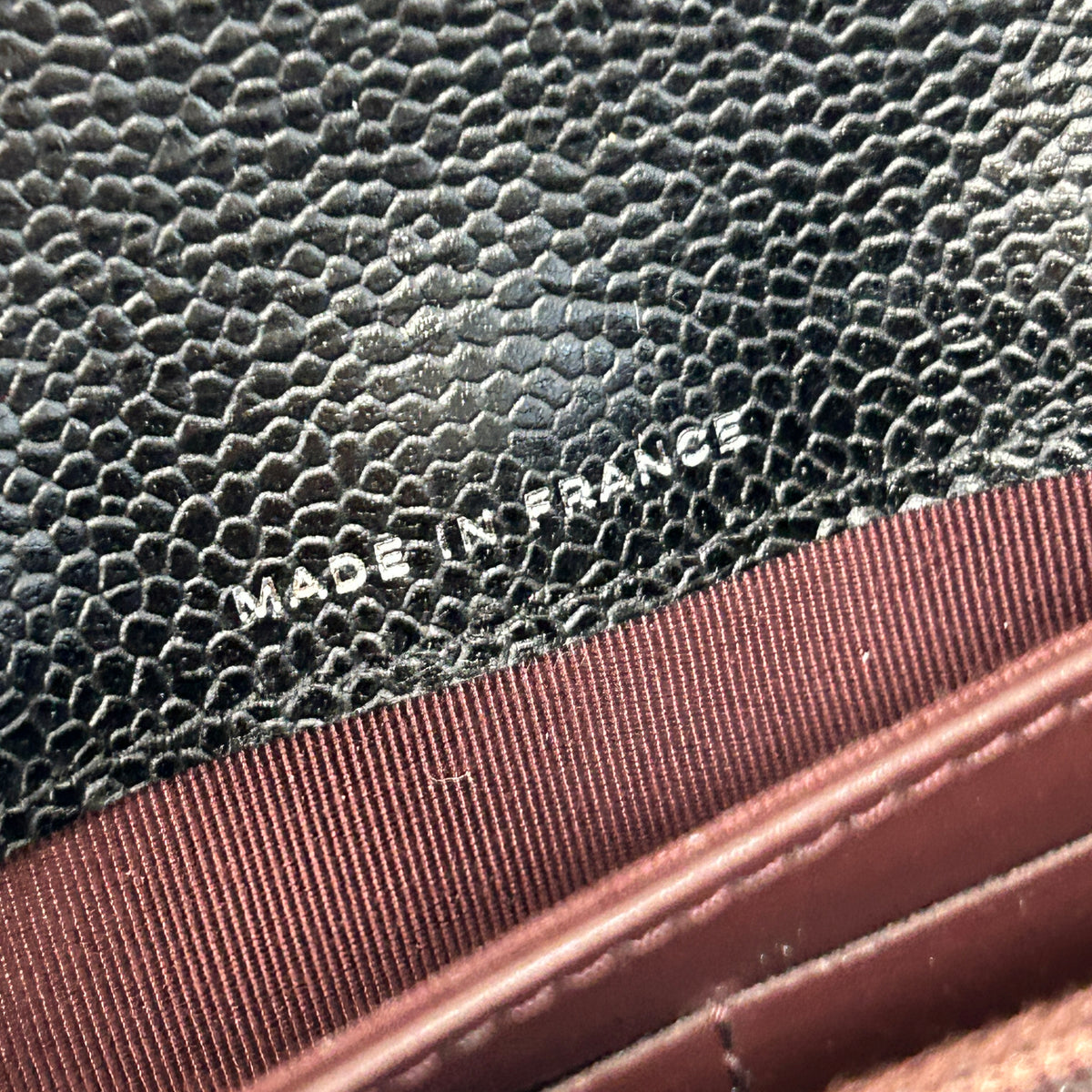 Black Quilted Caviar Leather Classic L Flap Wallet w/SHW