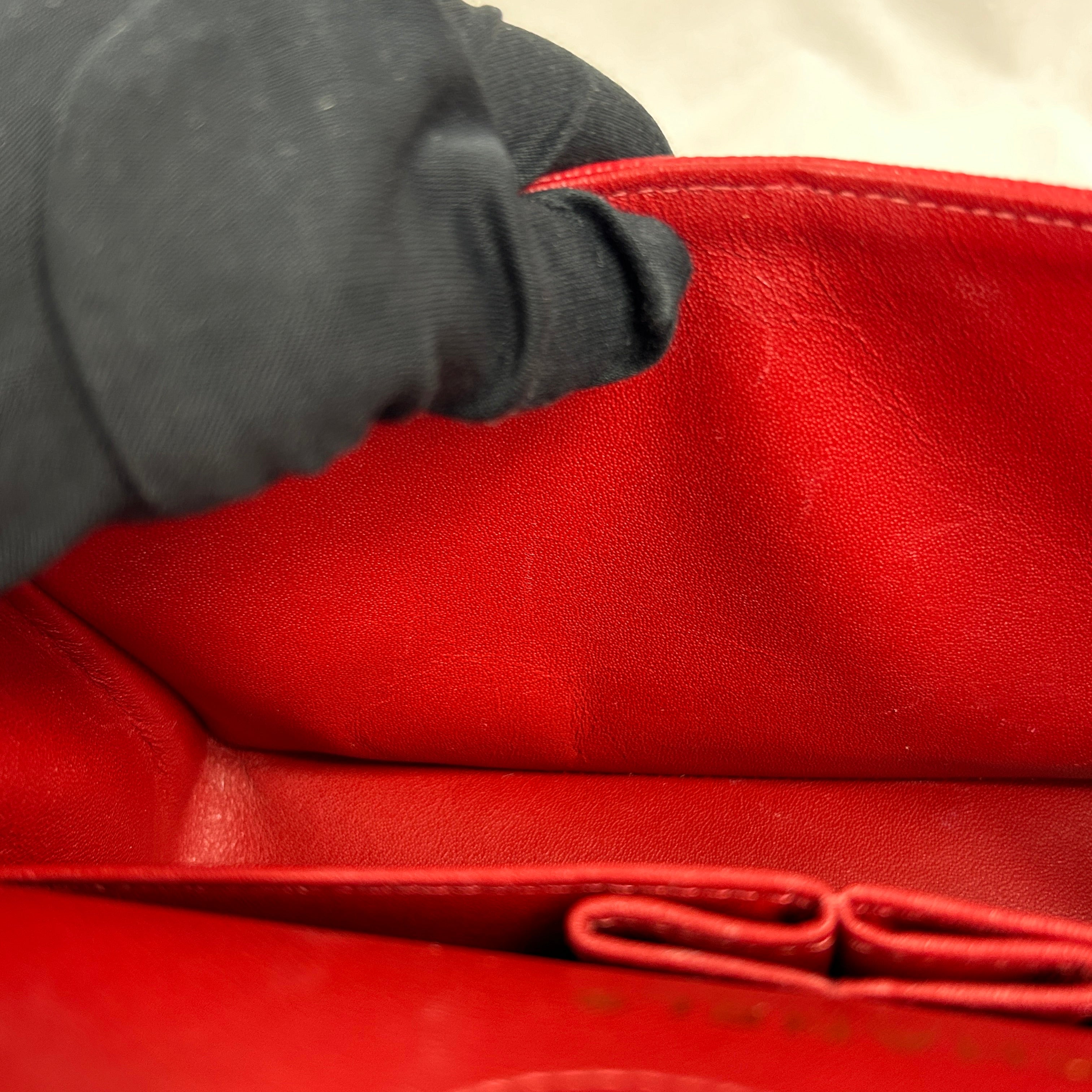 Red Caviar Quilted Small Classic Double Flap w/GHW-ON LAYAWAY