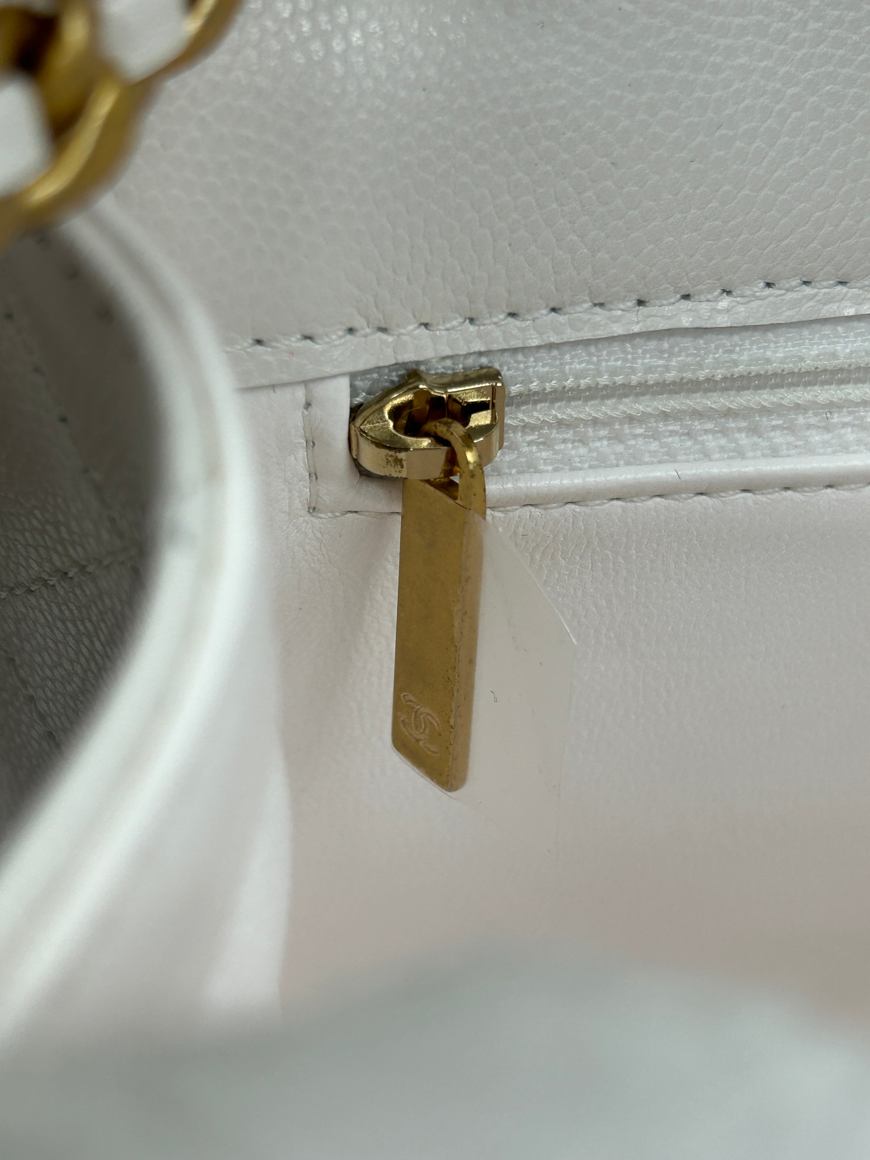 White Caviar CC Timeless Flap Bag w/AGHW