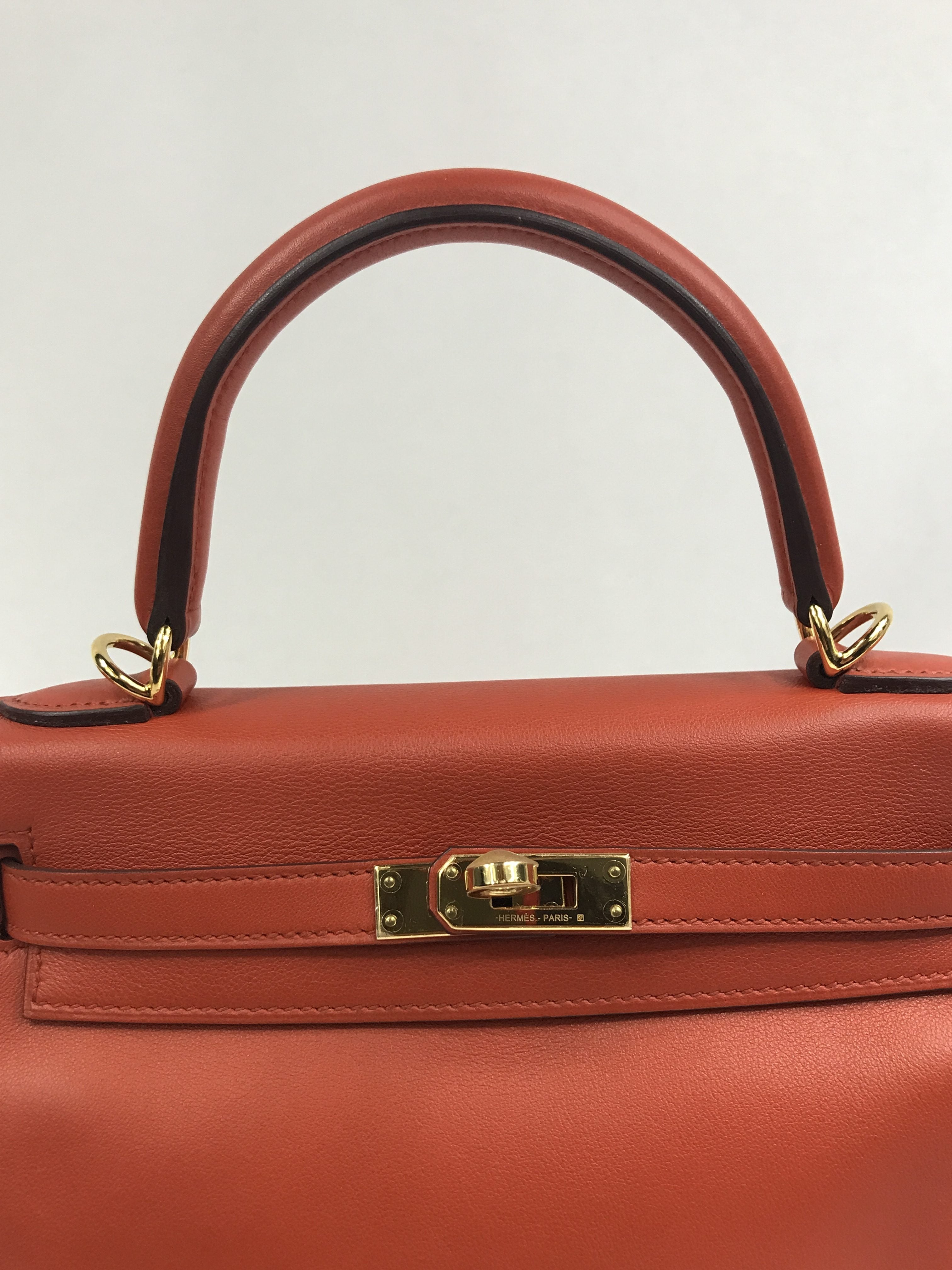 Terre Battue Retourne Swift Leather Kelly 25 w/GHW