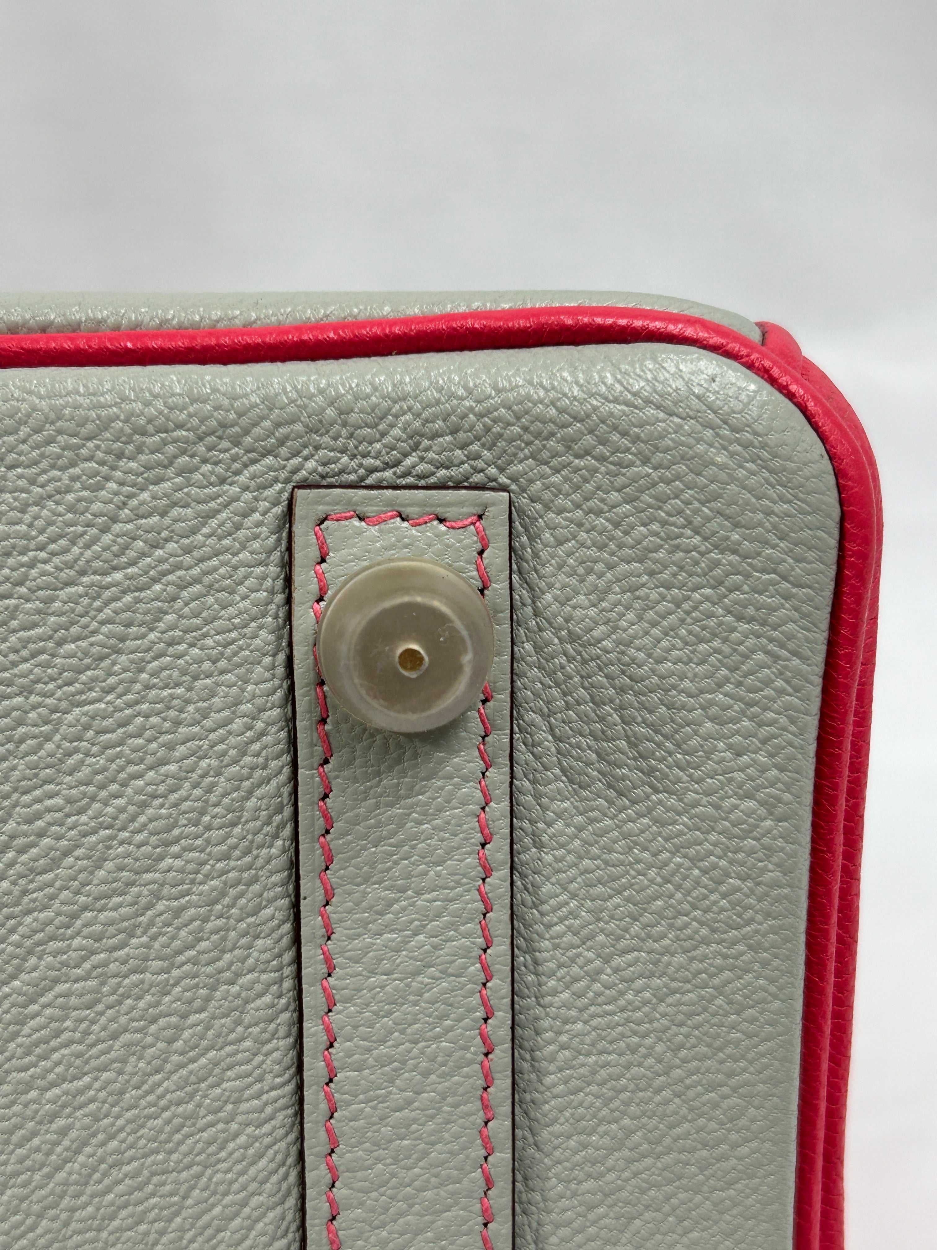 Chevre Mysore Gris Perle/Rose Azalee Horseshoe Special Order Birkin 30 w/BGHW