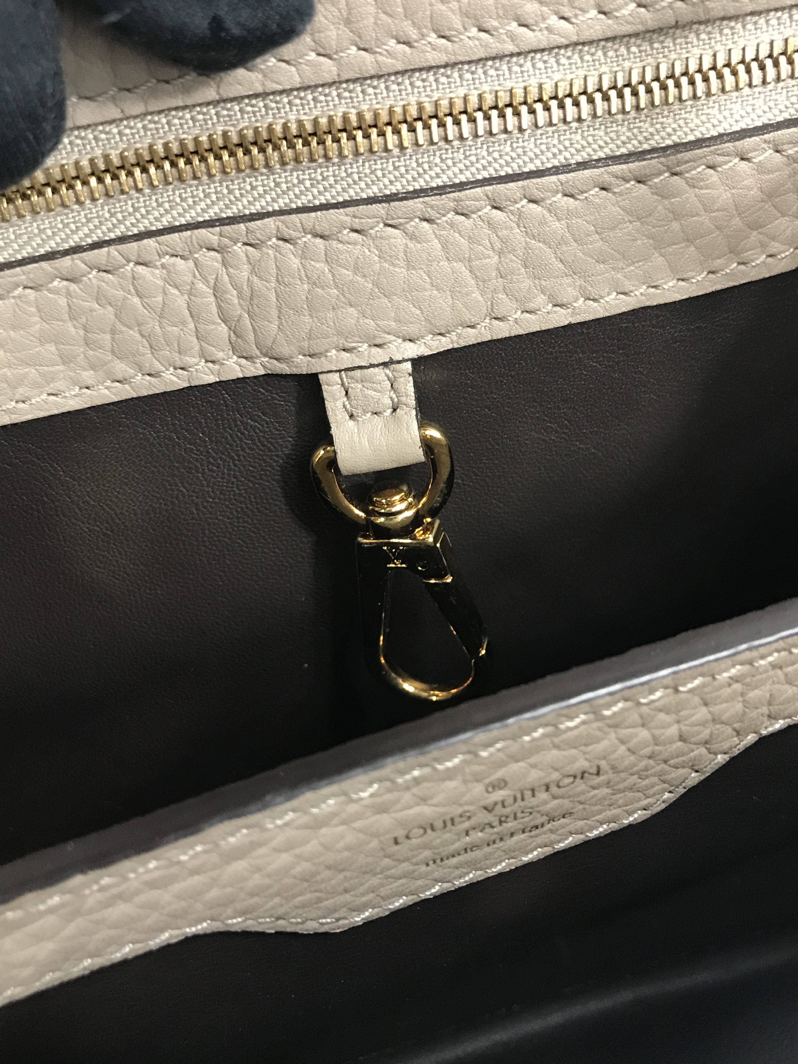Light Beige Taurillon Capucines BB w/GHW
