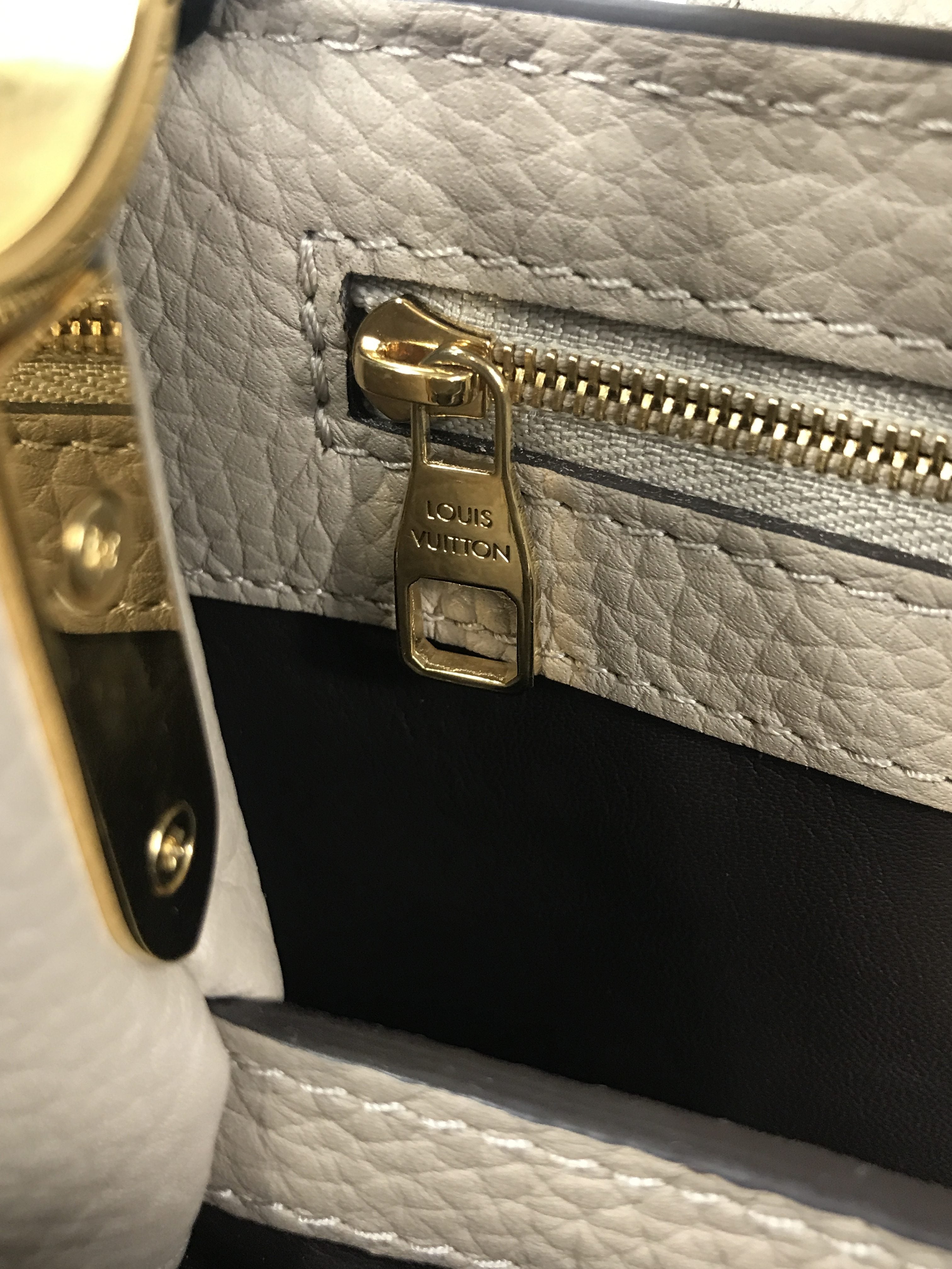 Light Beige Taurillon Capucines BB w/GHW