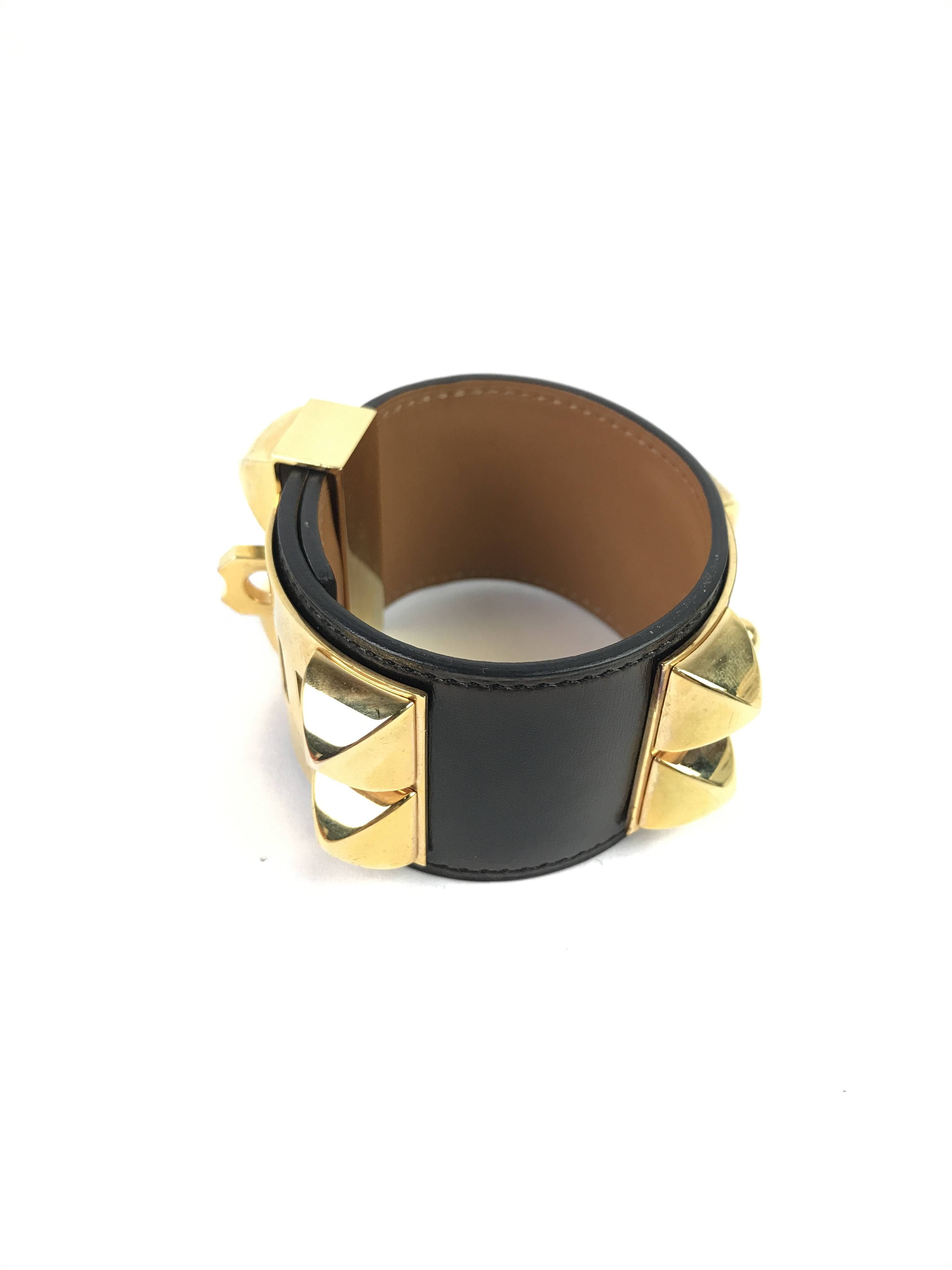 Black Box Calf Collier De Chien CDC Bracelet w/GHW