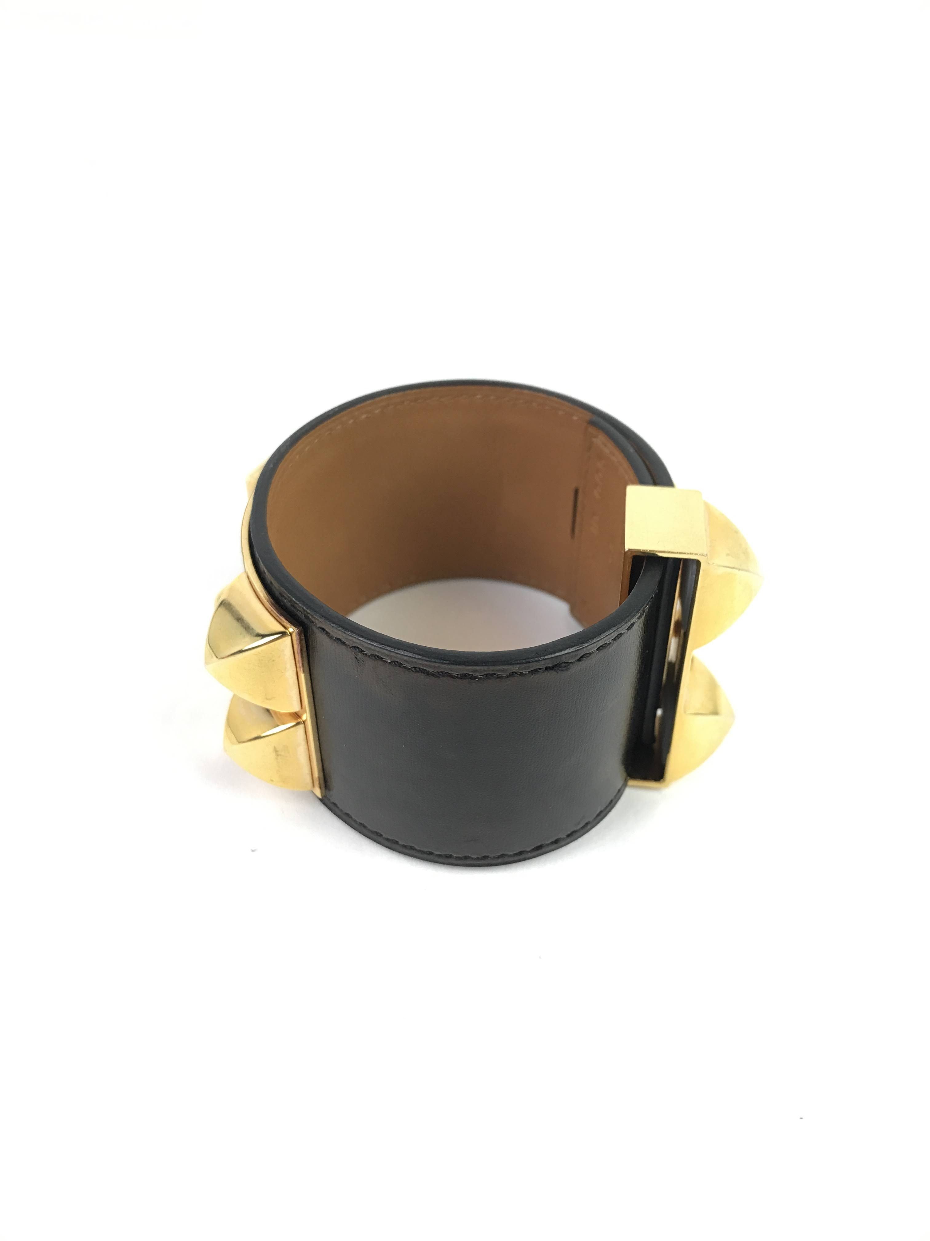 Black Box Calf Collier De Chien CDC Bracelet w/GHW