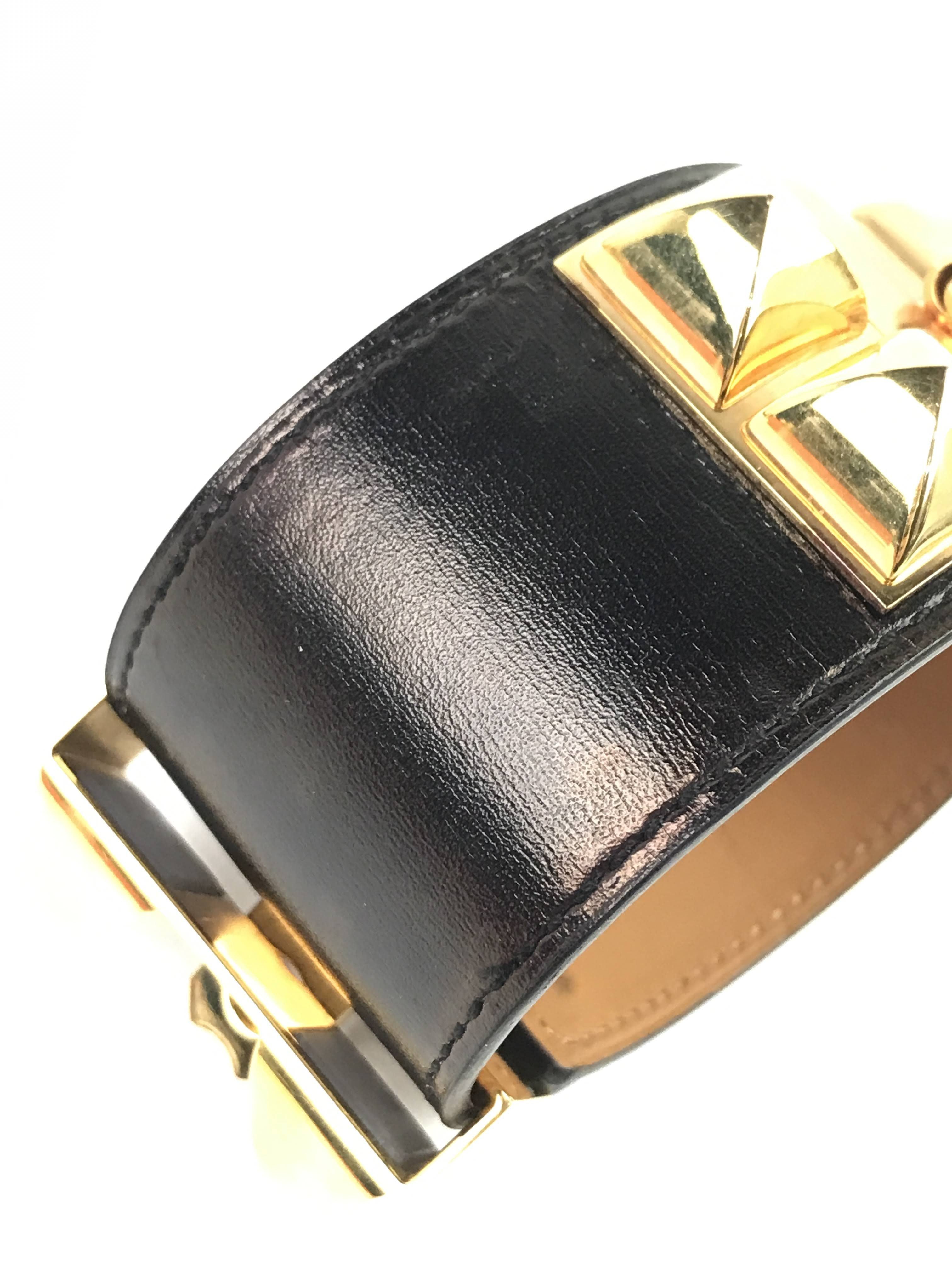 Black Box Calf Collier De Chien CDC Bracelet w/GHW