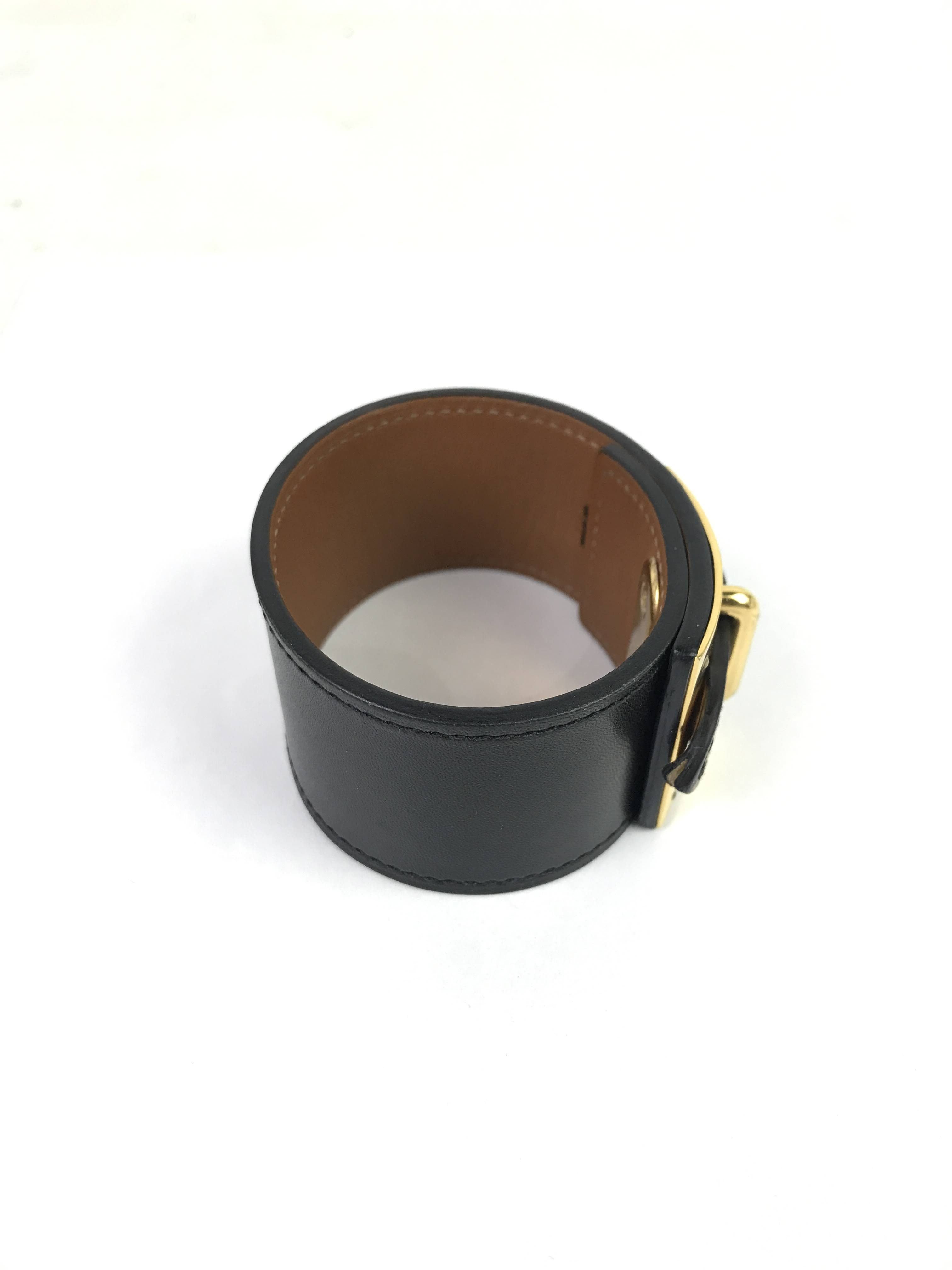 Black Box Calf Leather Intense Bracelet w/GHW