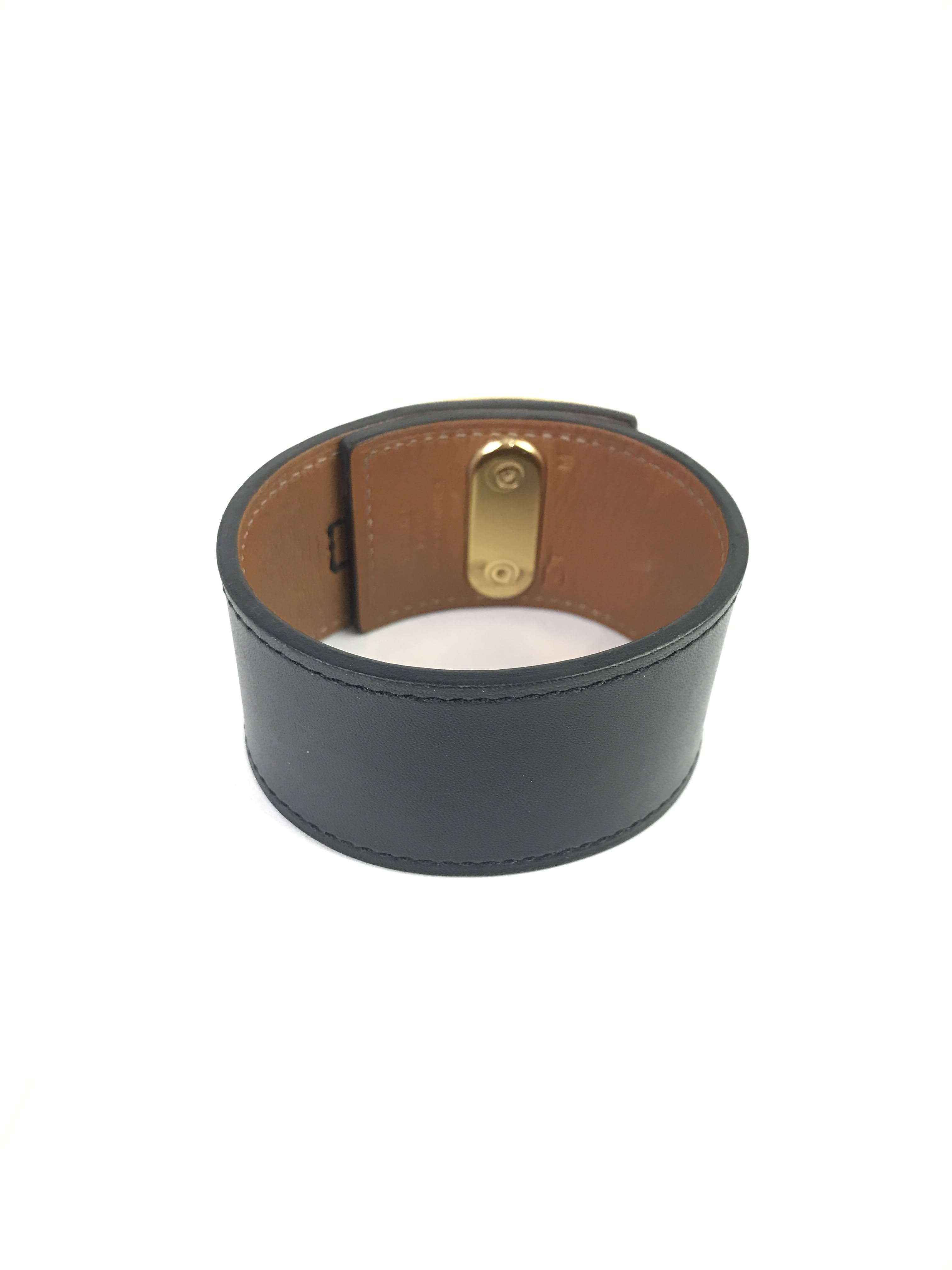 Black Box Calf Leather Intense Bracelet w/GHW