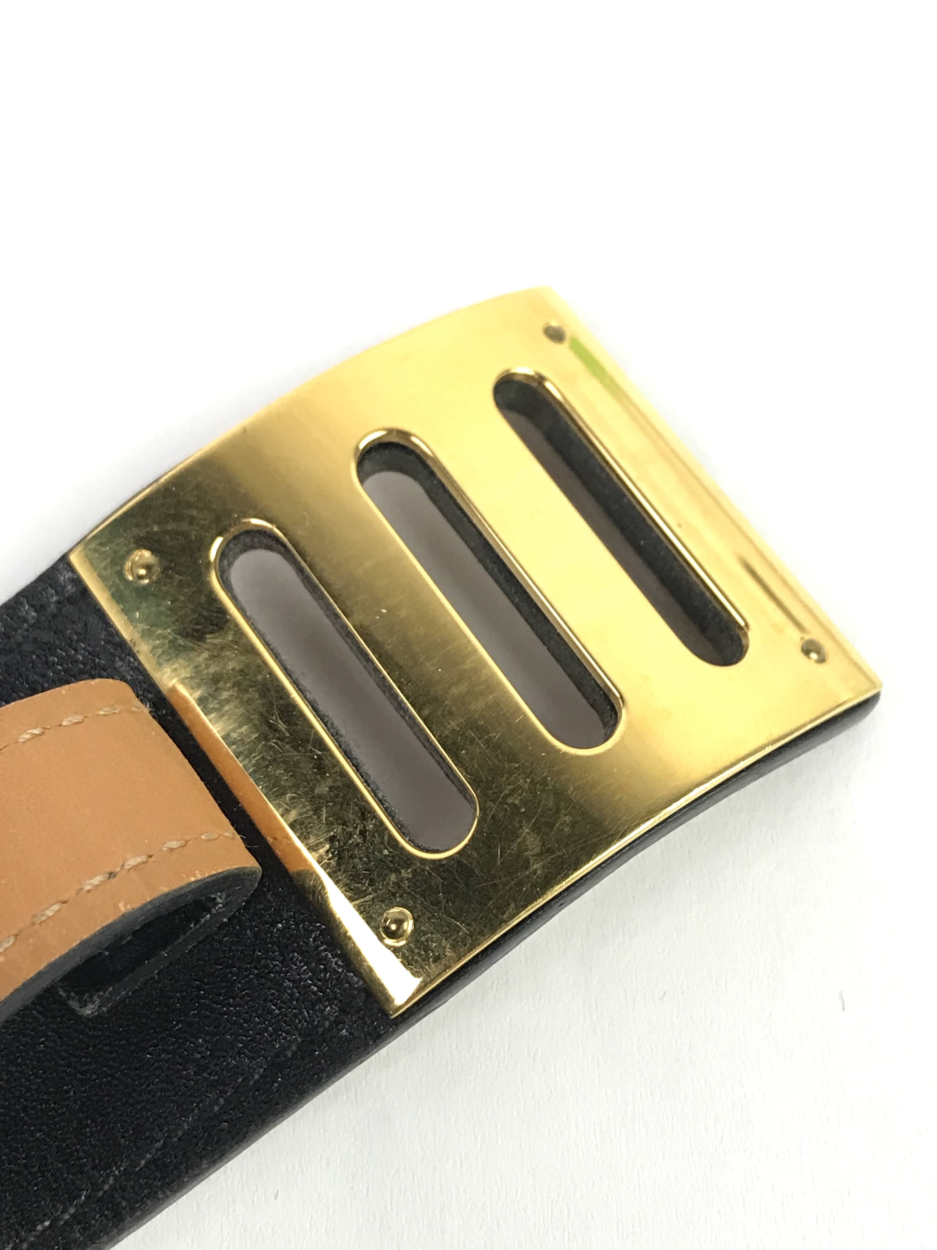 Black Box Calf Leather Intense Bracelet w/GHW