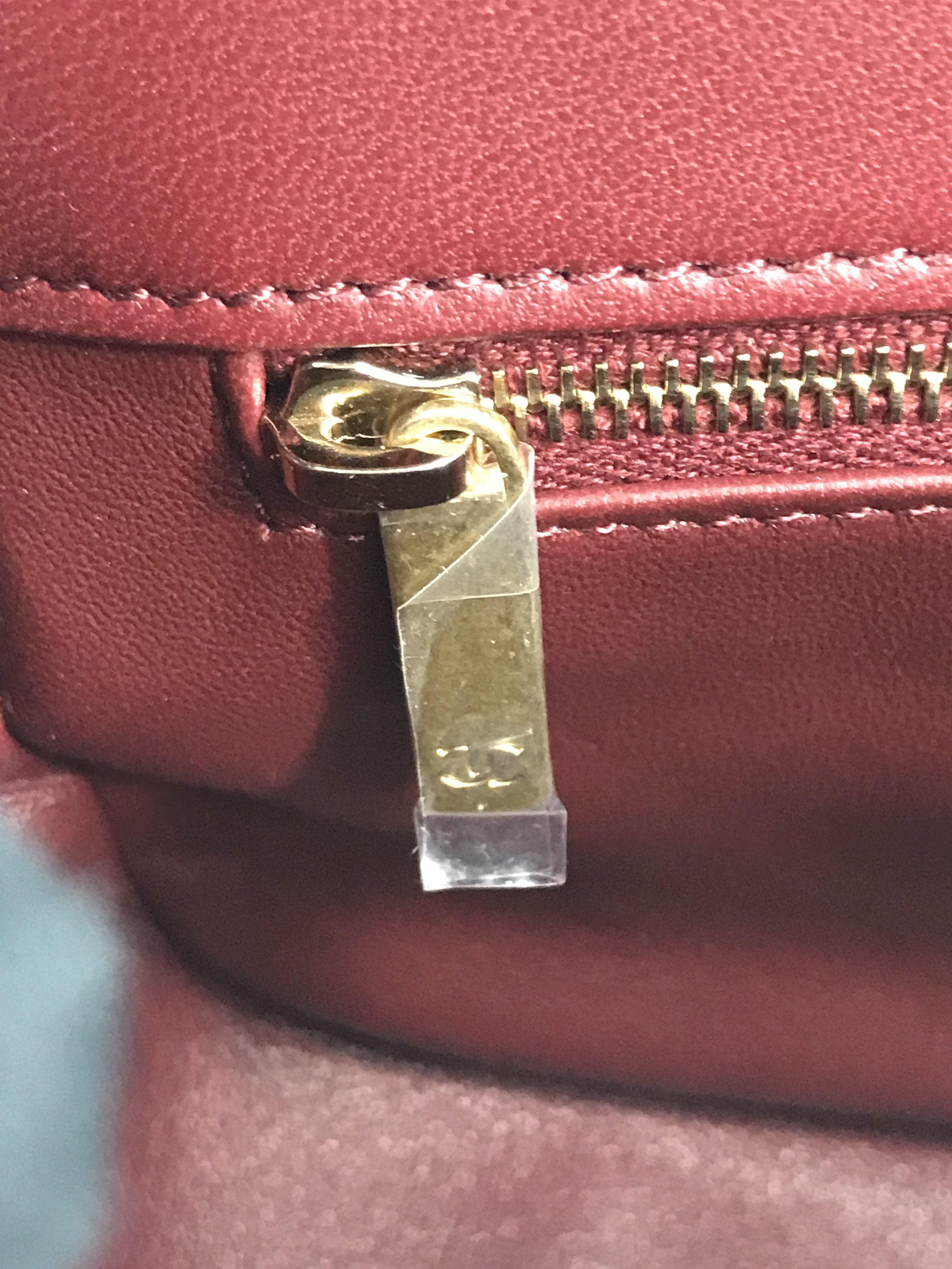 Burgundy Python “Carry Chic” Small Top Handle Flap Bag W/AGHW