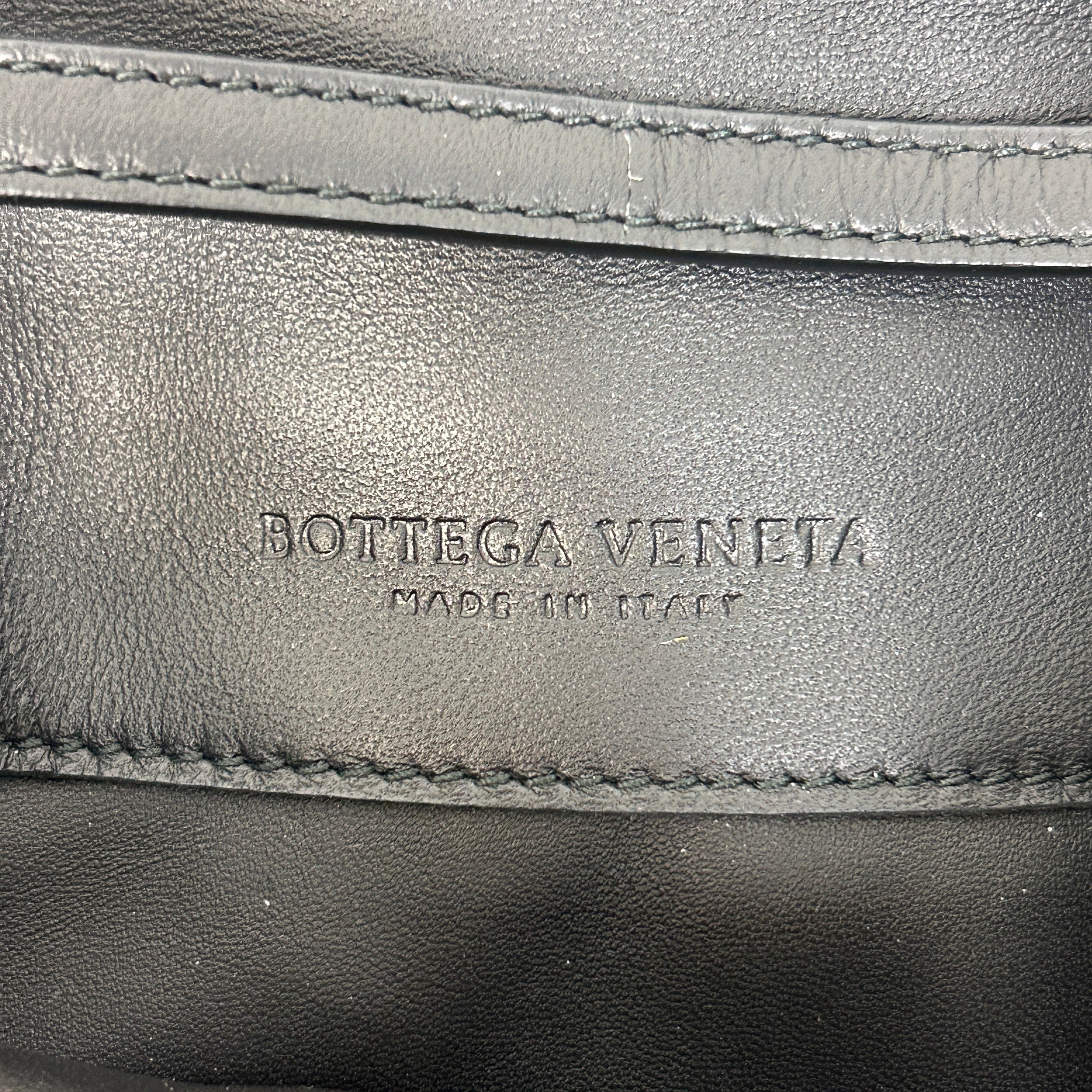 Black Intrecciato Woven Nappa Leather Flap Crossbody Bag w/Gunmetal HW