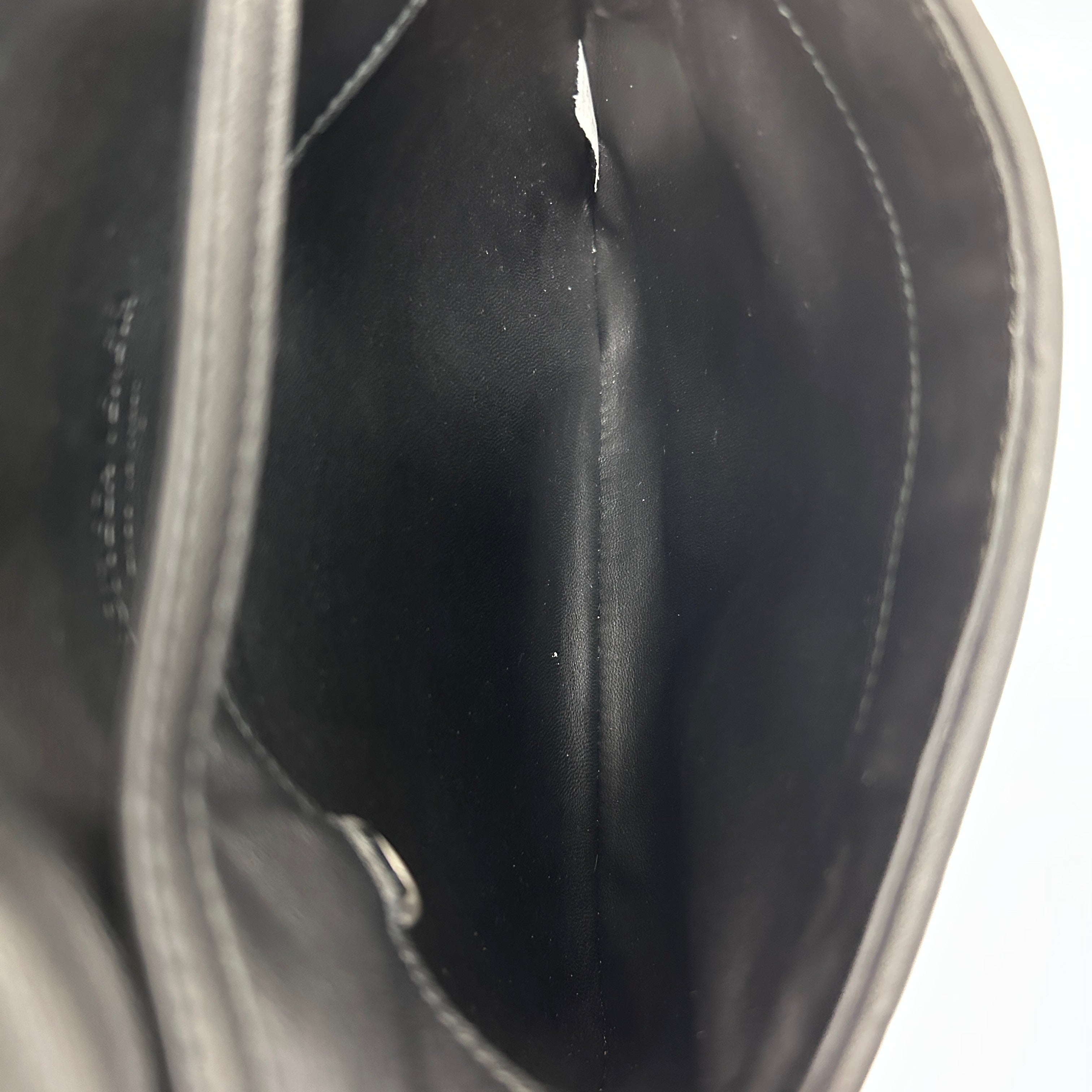 Black Intrecciato Woven Nappa Leather Flap Crossbody Bag w/Gunmetal HW