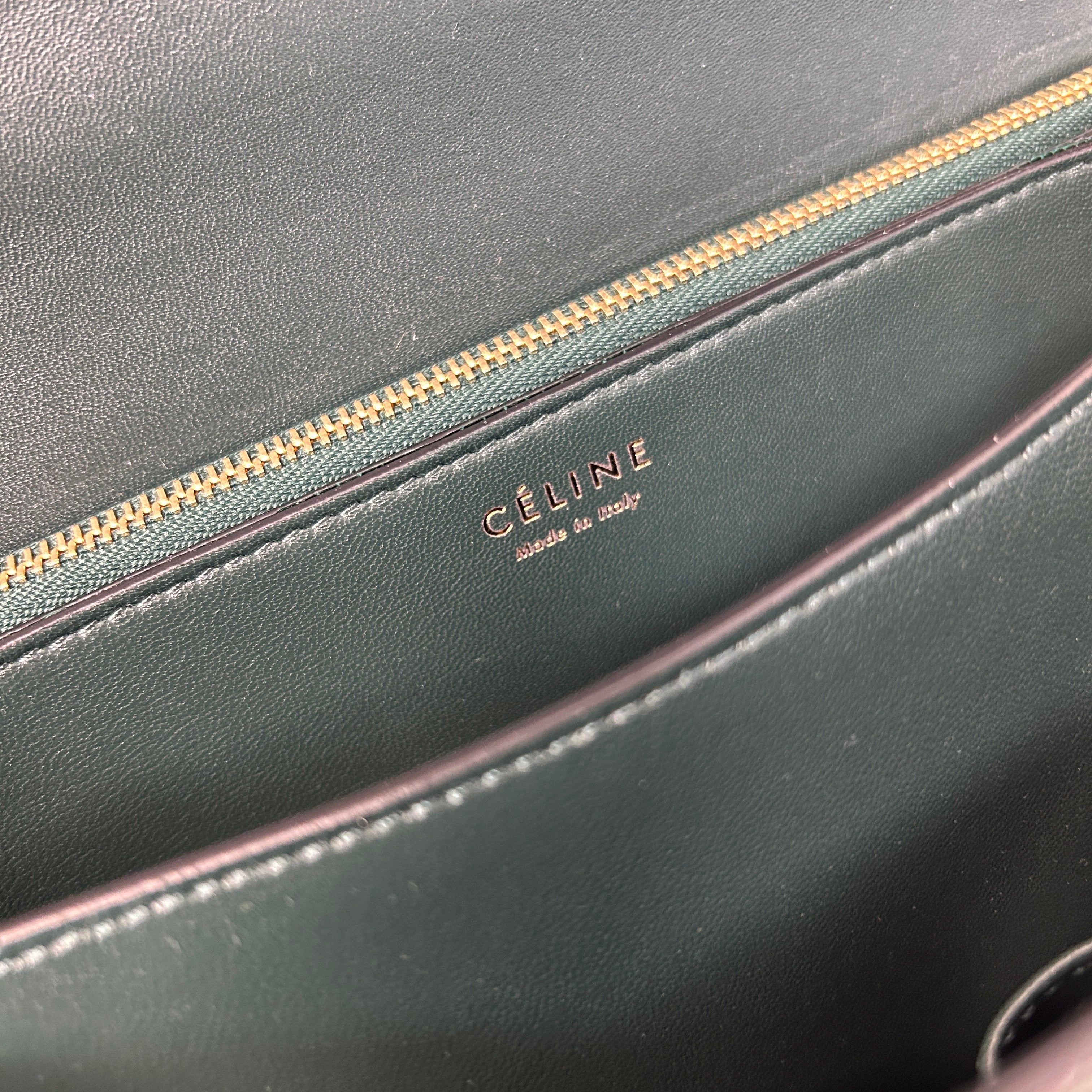 Dark Green Lizard Medium Classic Box Bag w/GHW