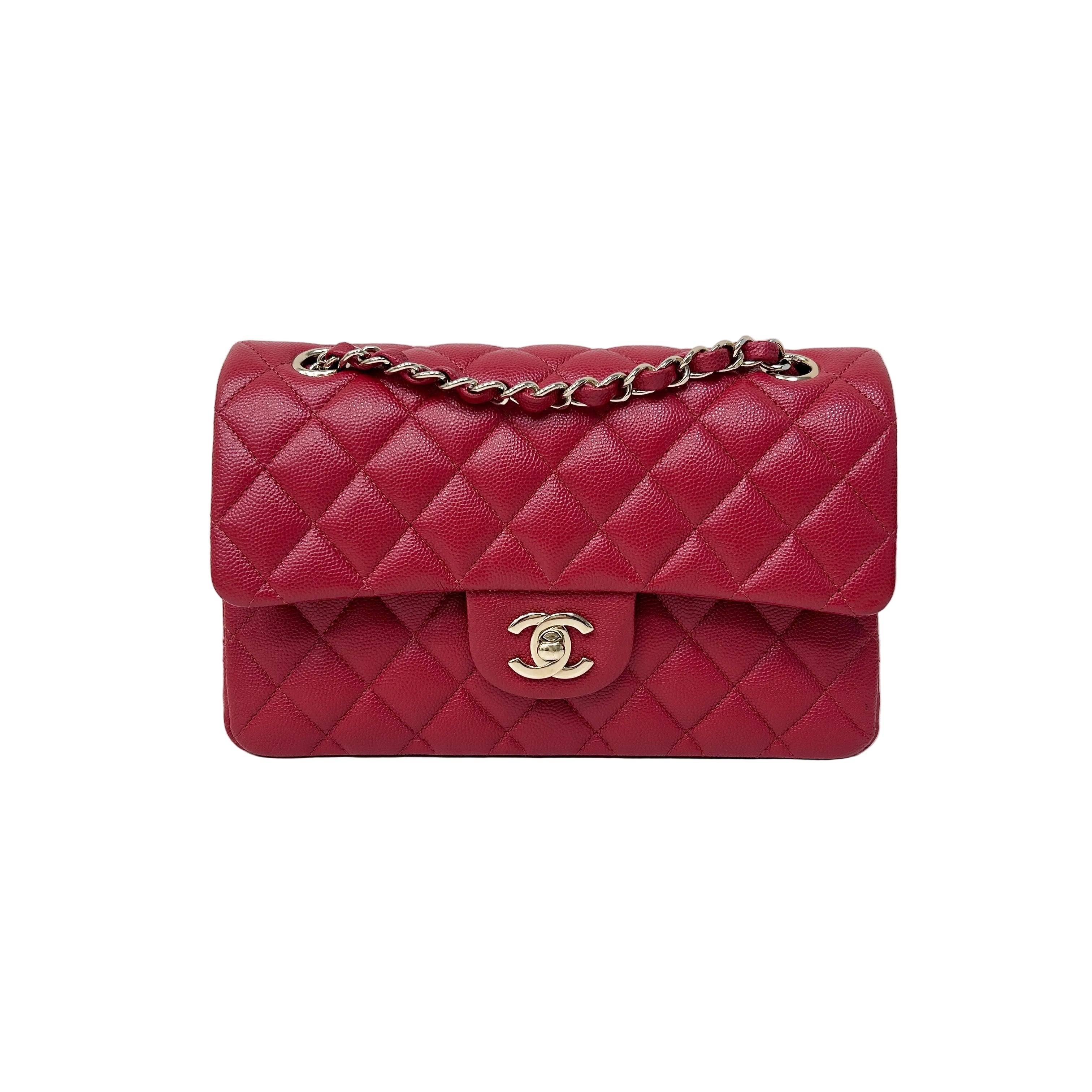 Red Caviar Classic Small Double Flap Bag w/GHW