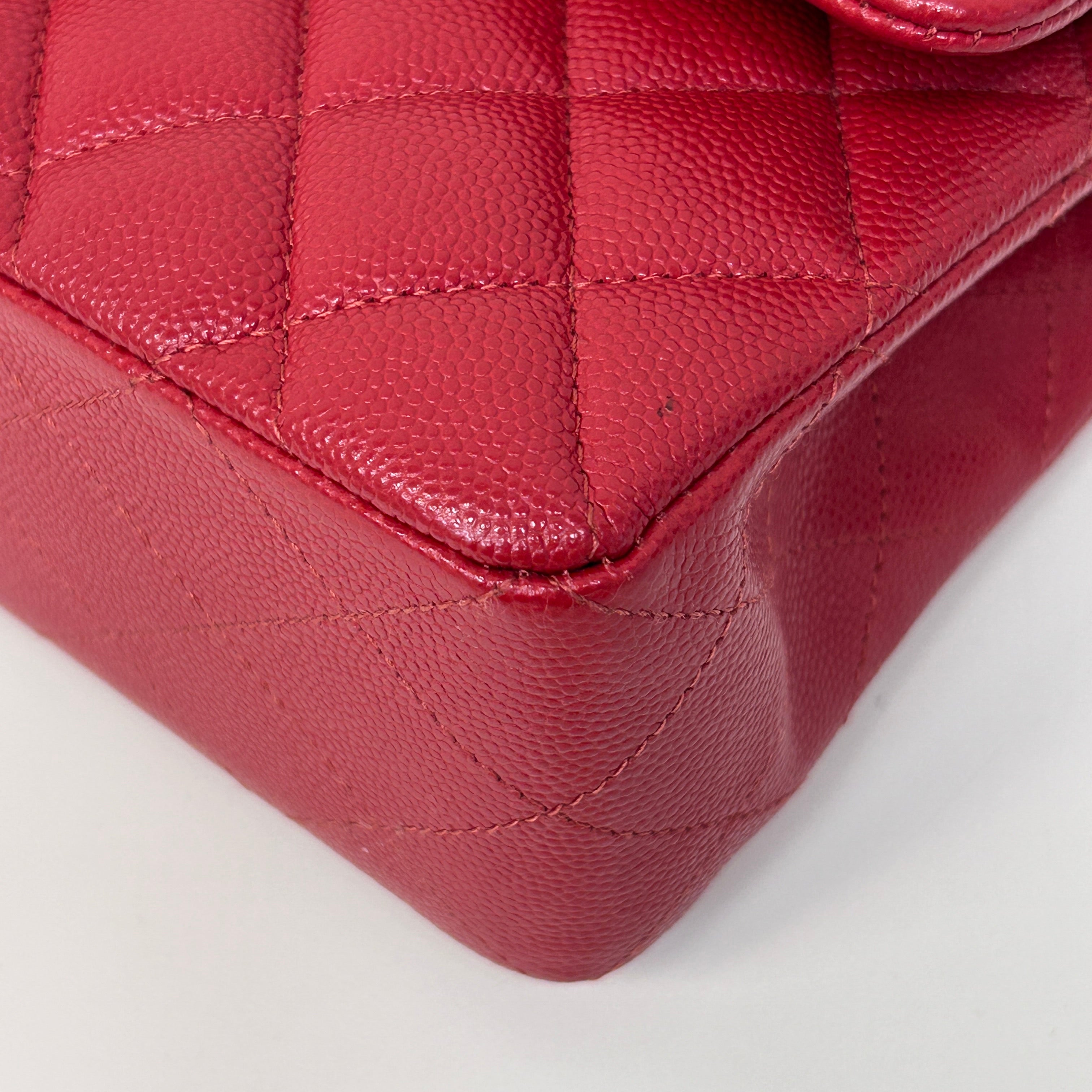 Red Caviar Classic Small Double Flap Bag w/GHW