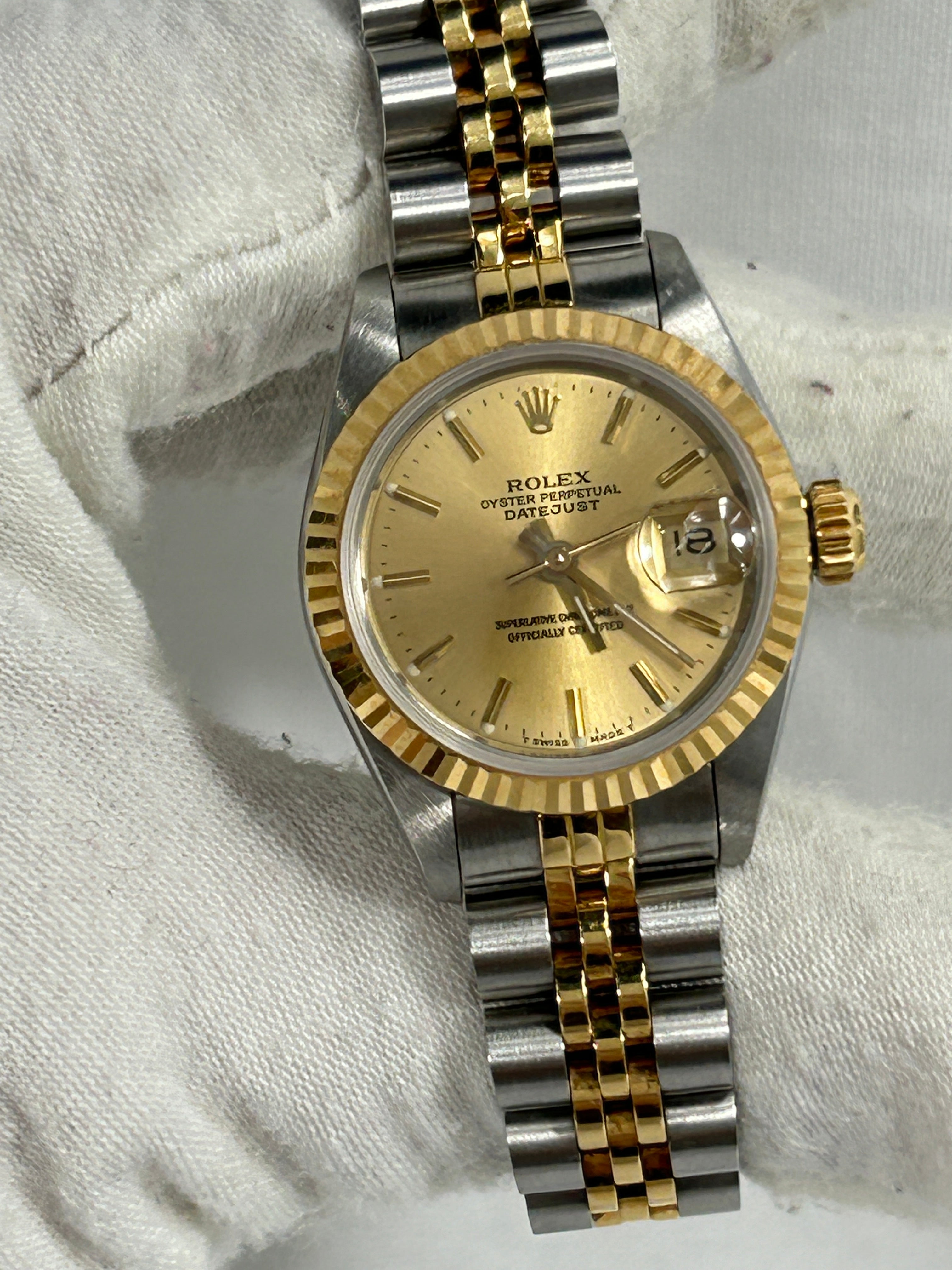 Oyster Perpetual Datejust two toned Steel 18K Gold 26mm Watch
