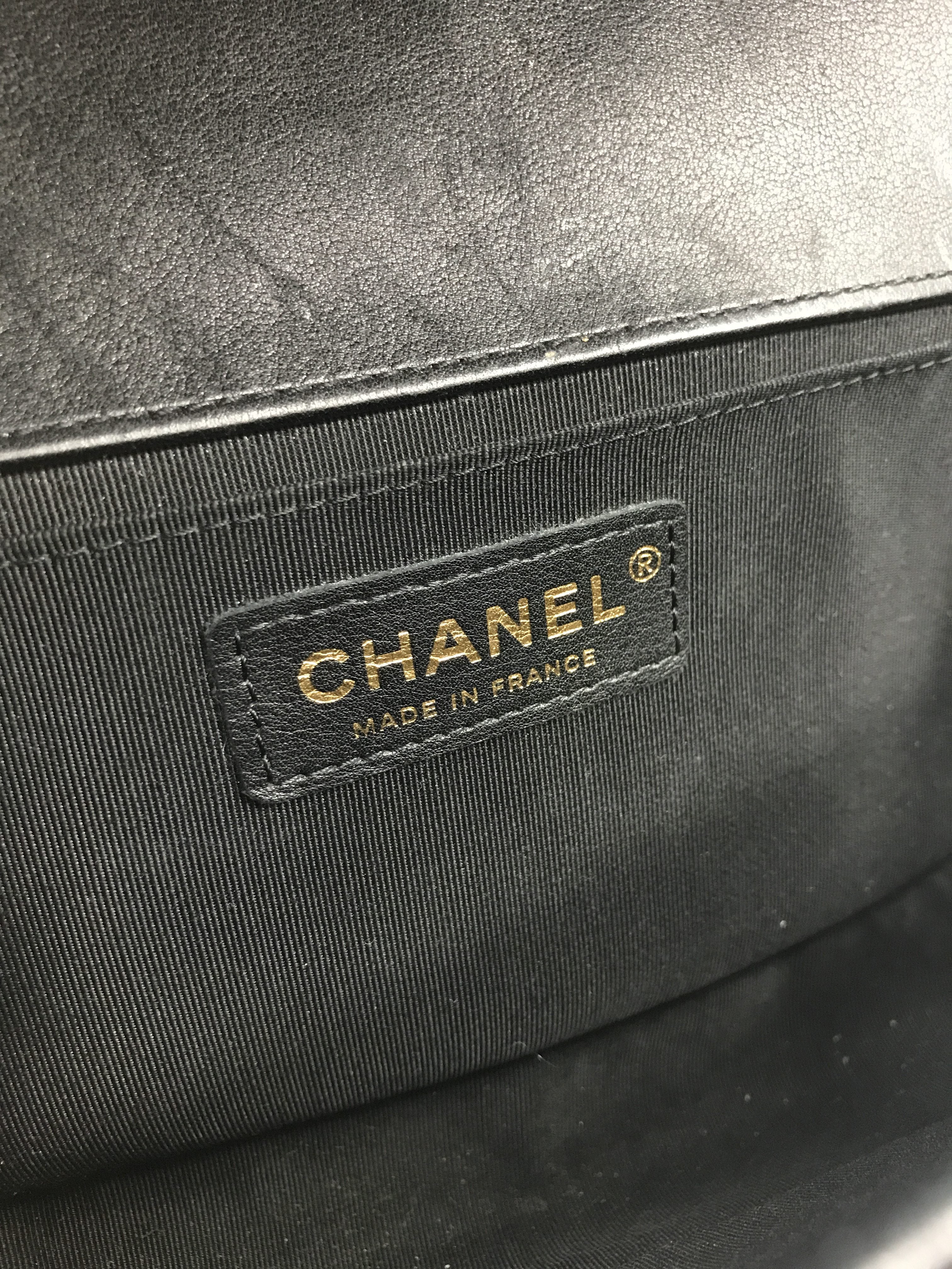 Black Quilted Lambskin Medium Boy Bag W/AGHW