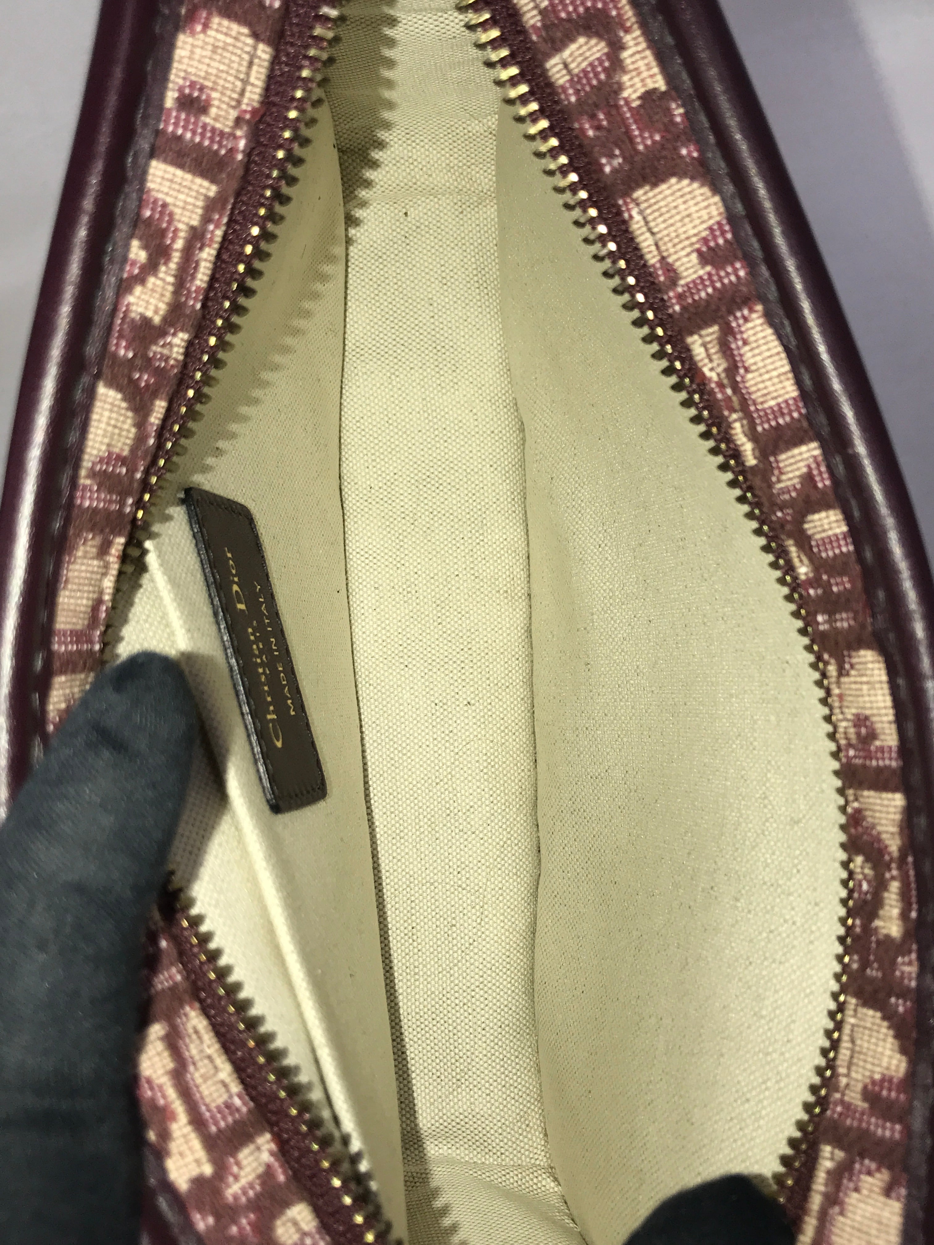 Burgundy Oblique Canvas Diorquake Clutch w/AGHW-ON LAYAWAY