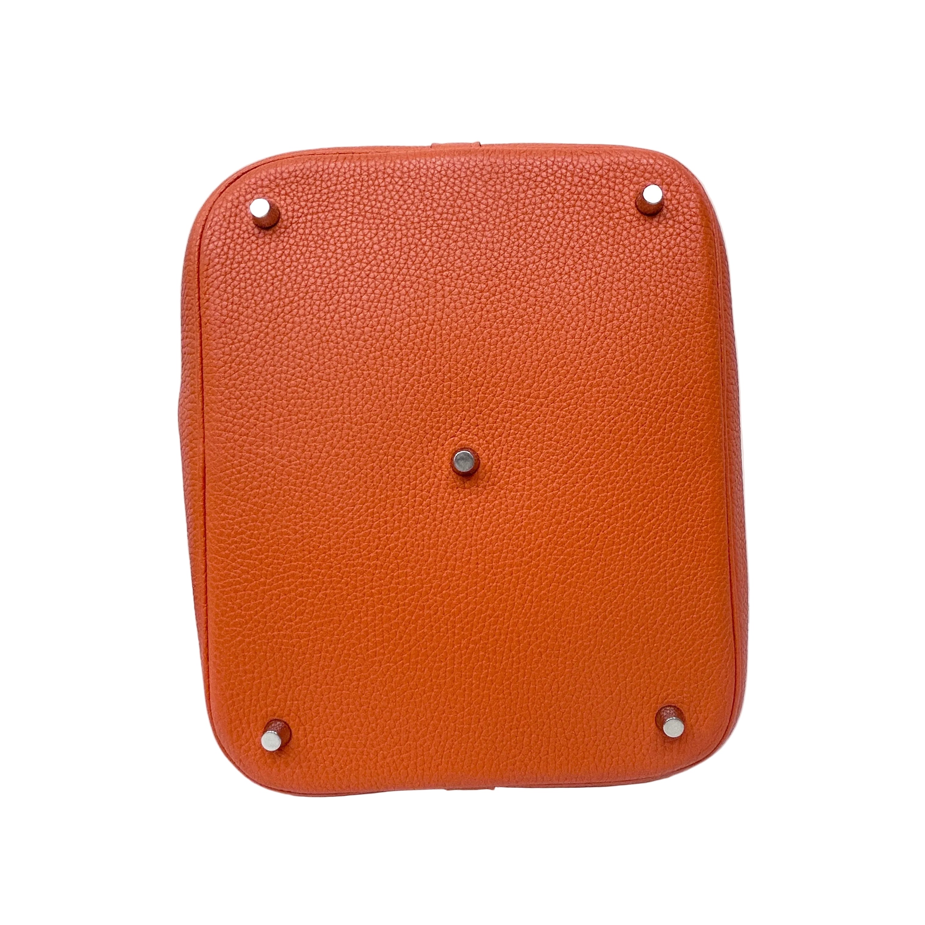 Orange Clemence Leather Picotin Lock GM Bag w/PHW