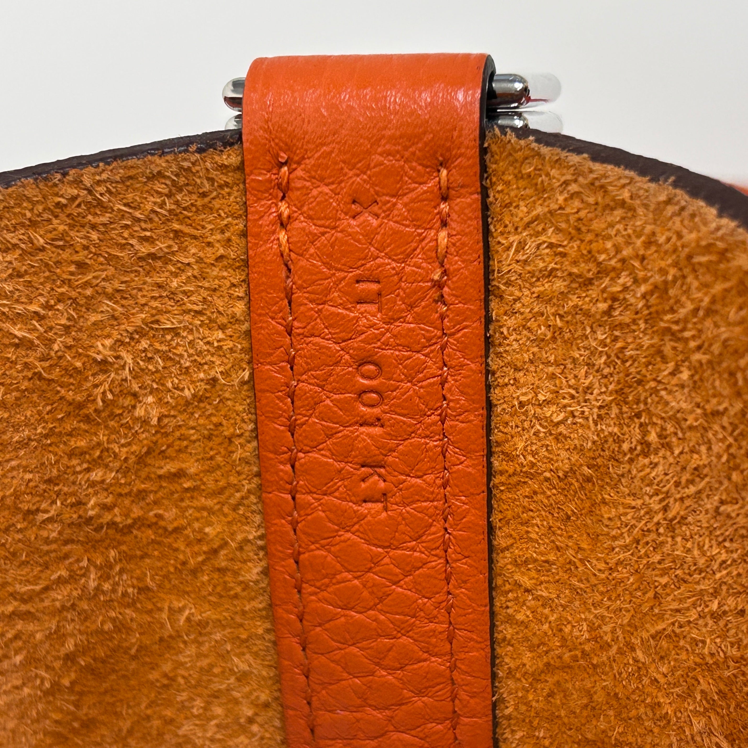 Orange Clemence Leather Picotin Lock GM Bag w/PHW