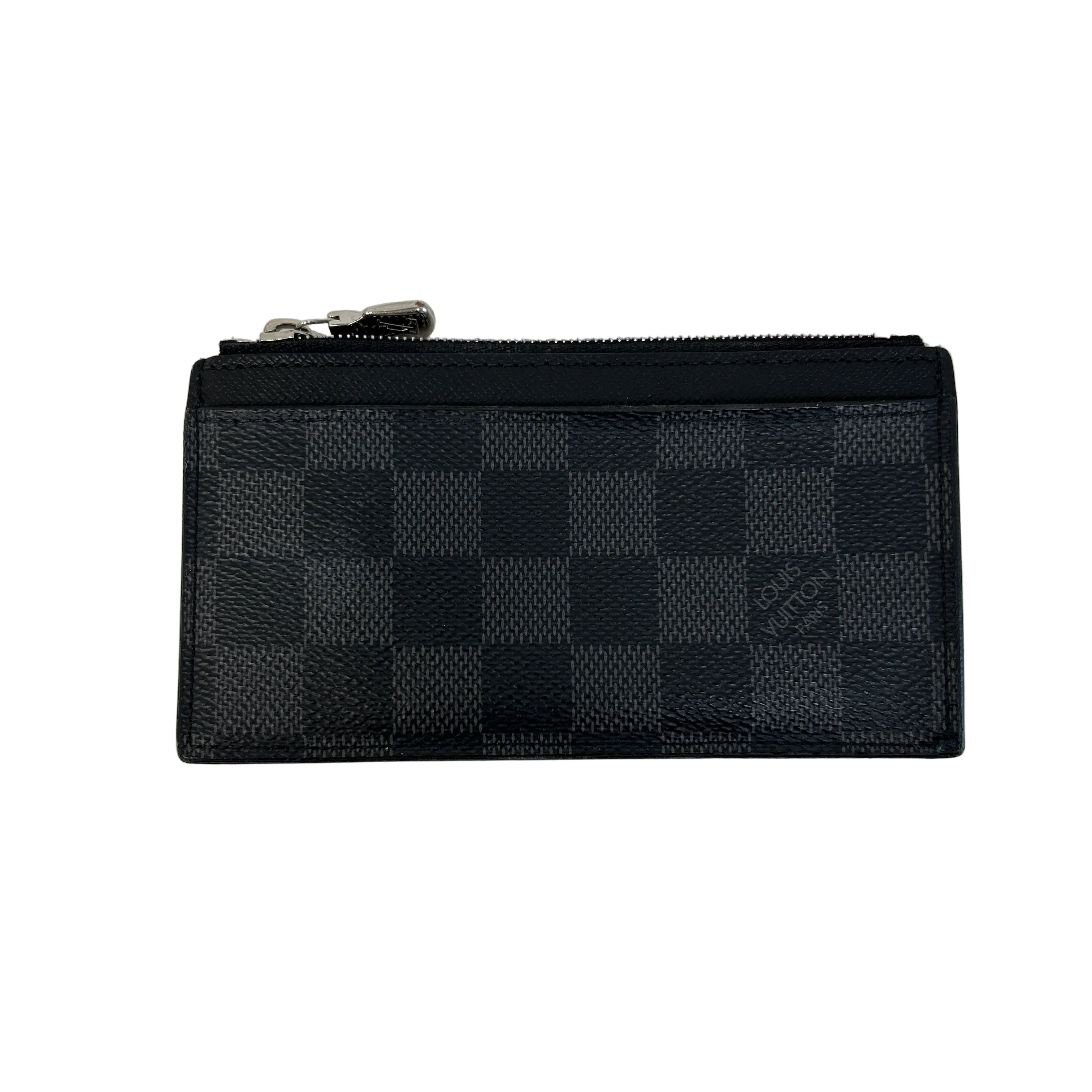 graphite damier coin card holder
