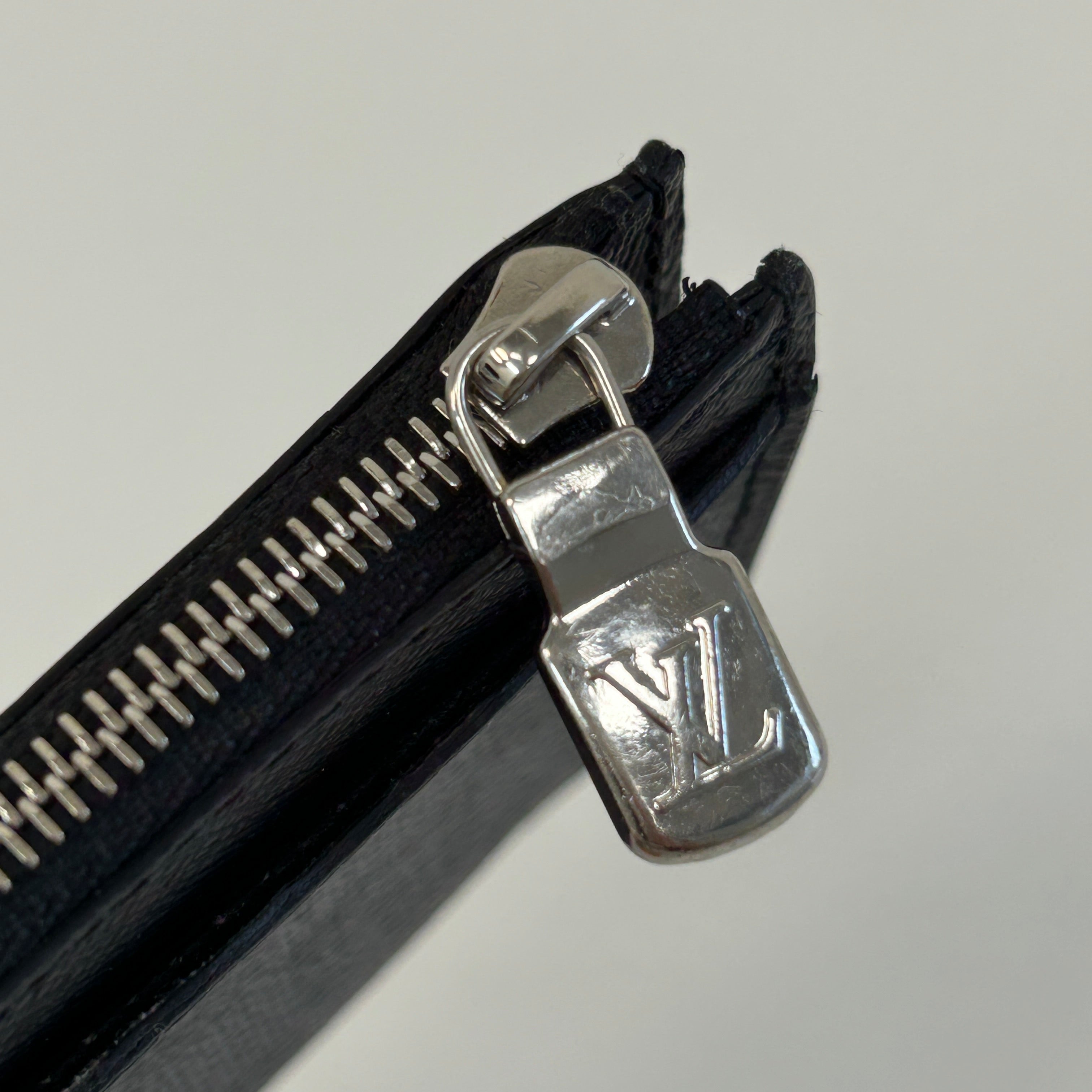 graphite damier coin card holder