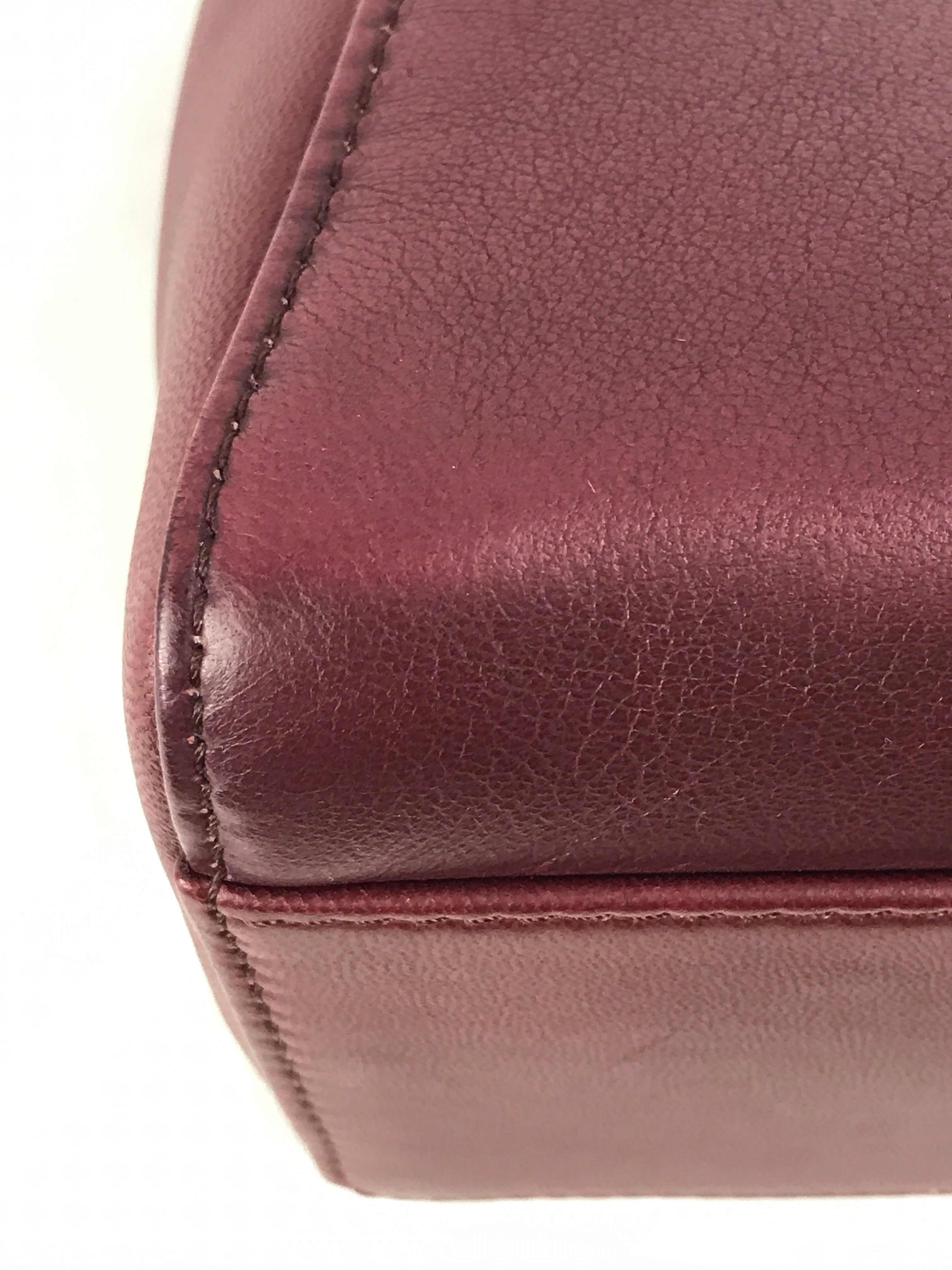 Burgundy Mini Peekaboo w/ removable monogram coated canvas peekaboo defender case w/SHW