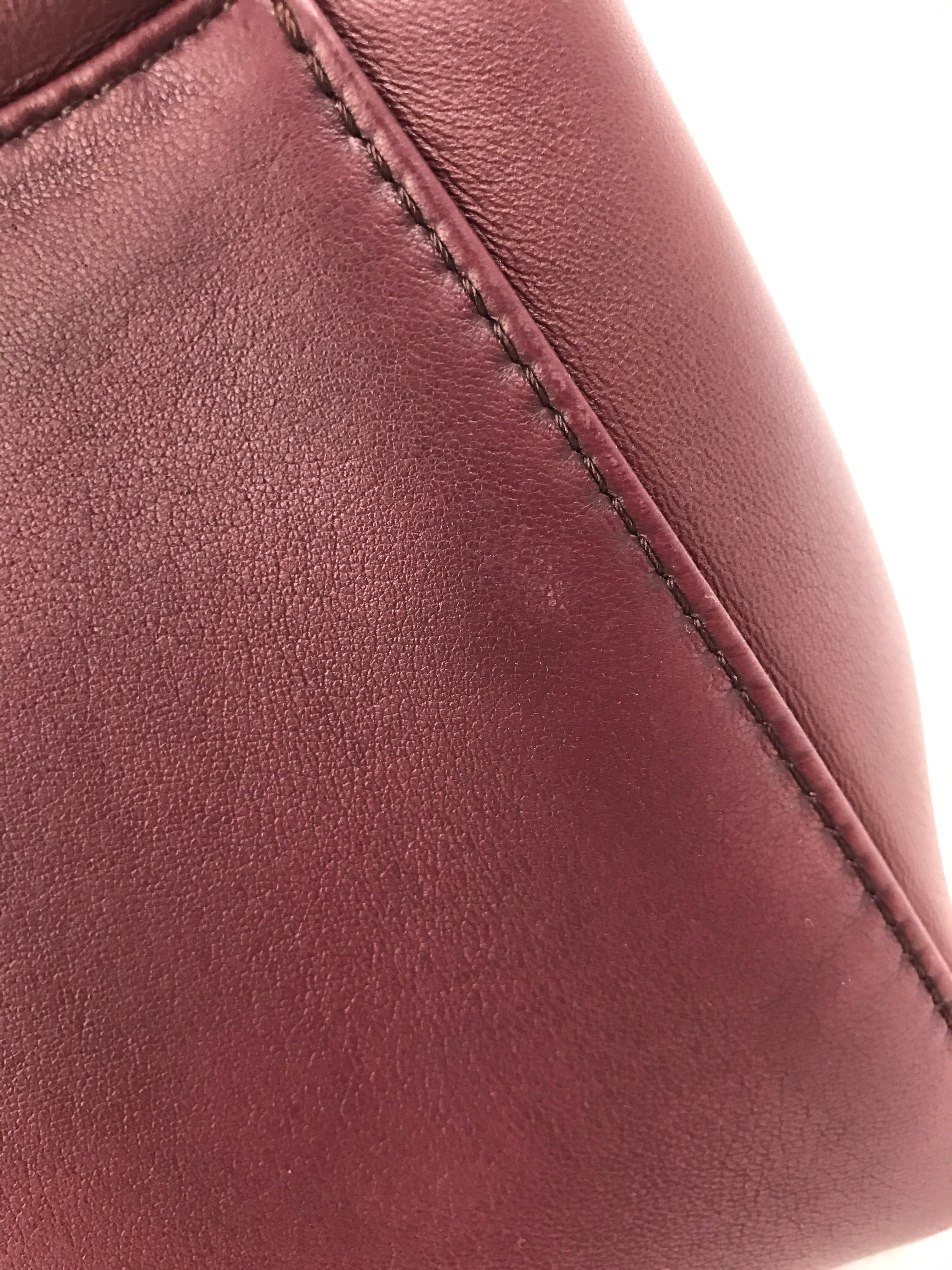 Burgundy Mini Peekaboo w/ removable monogram coated canvas peekaboo defender case w/SHW