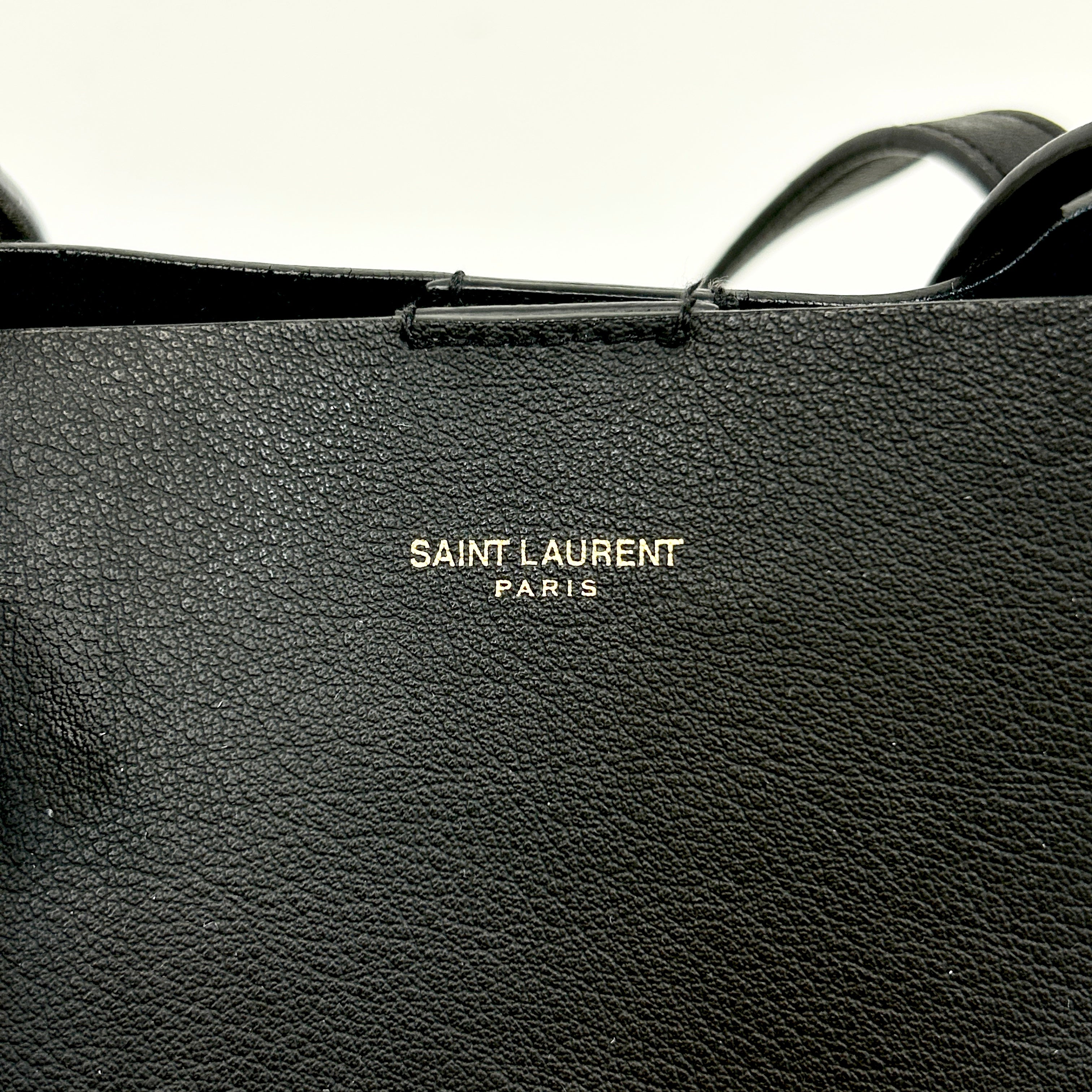 Black Calfskin Shopping Tote w/GHW