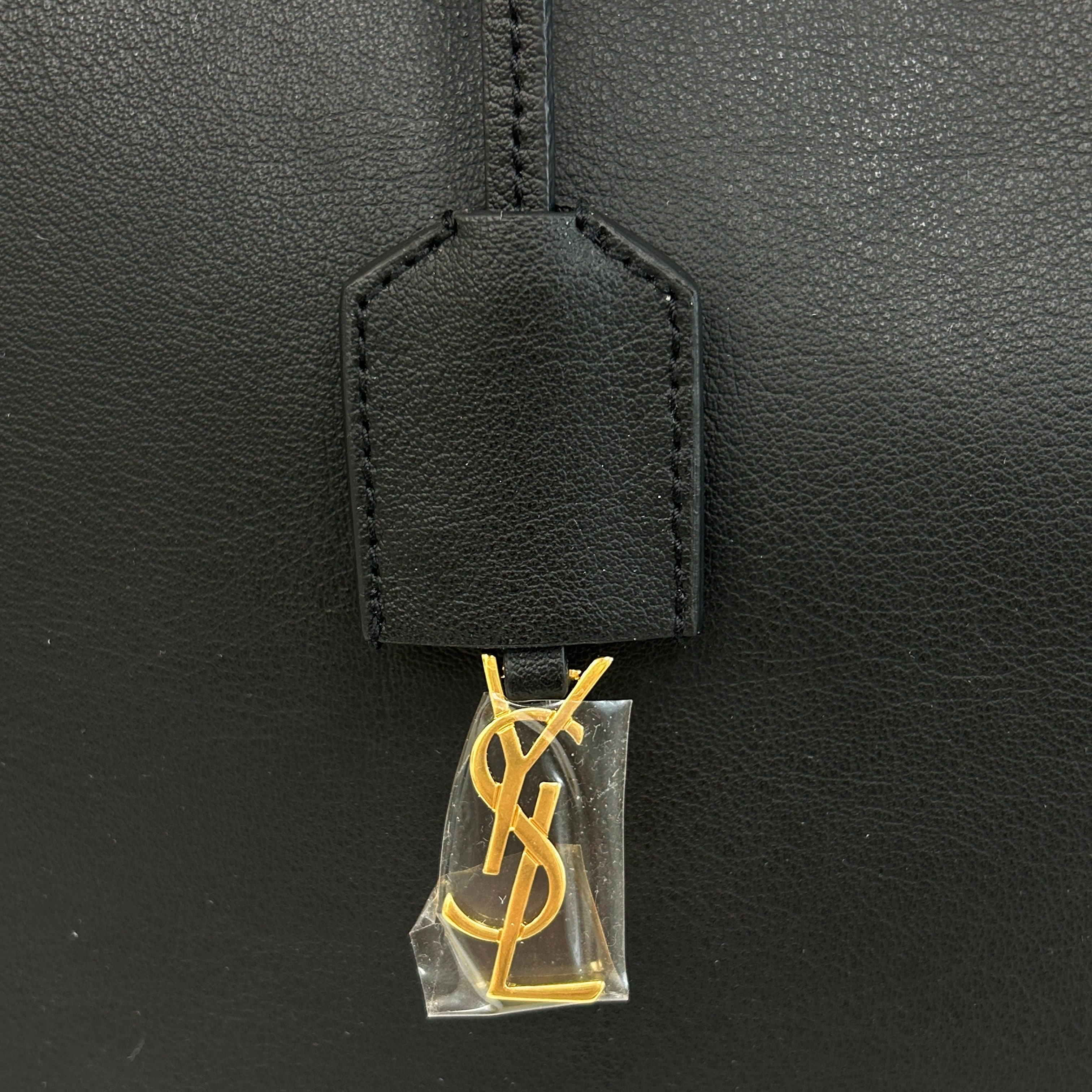 Black Calfskin Shopping Tote w/GHW