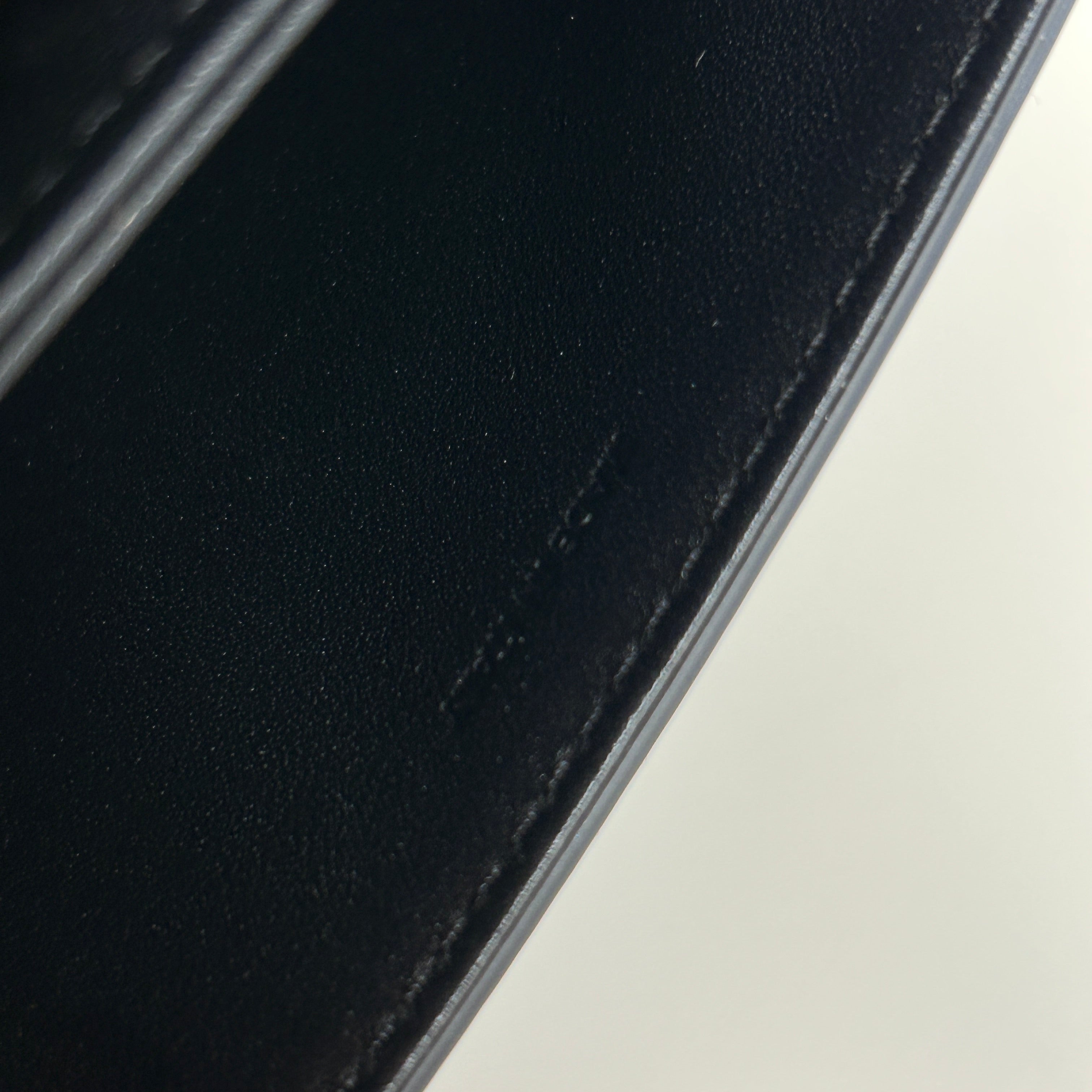 Black Shiny Calfskin Teen Triomphe Bag w/GHW