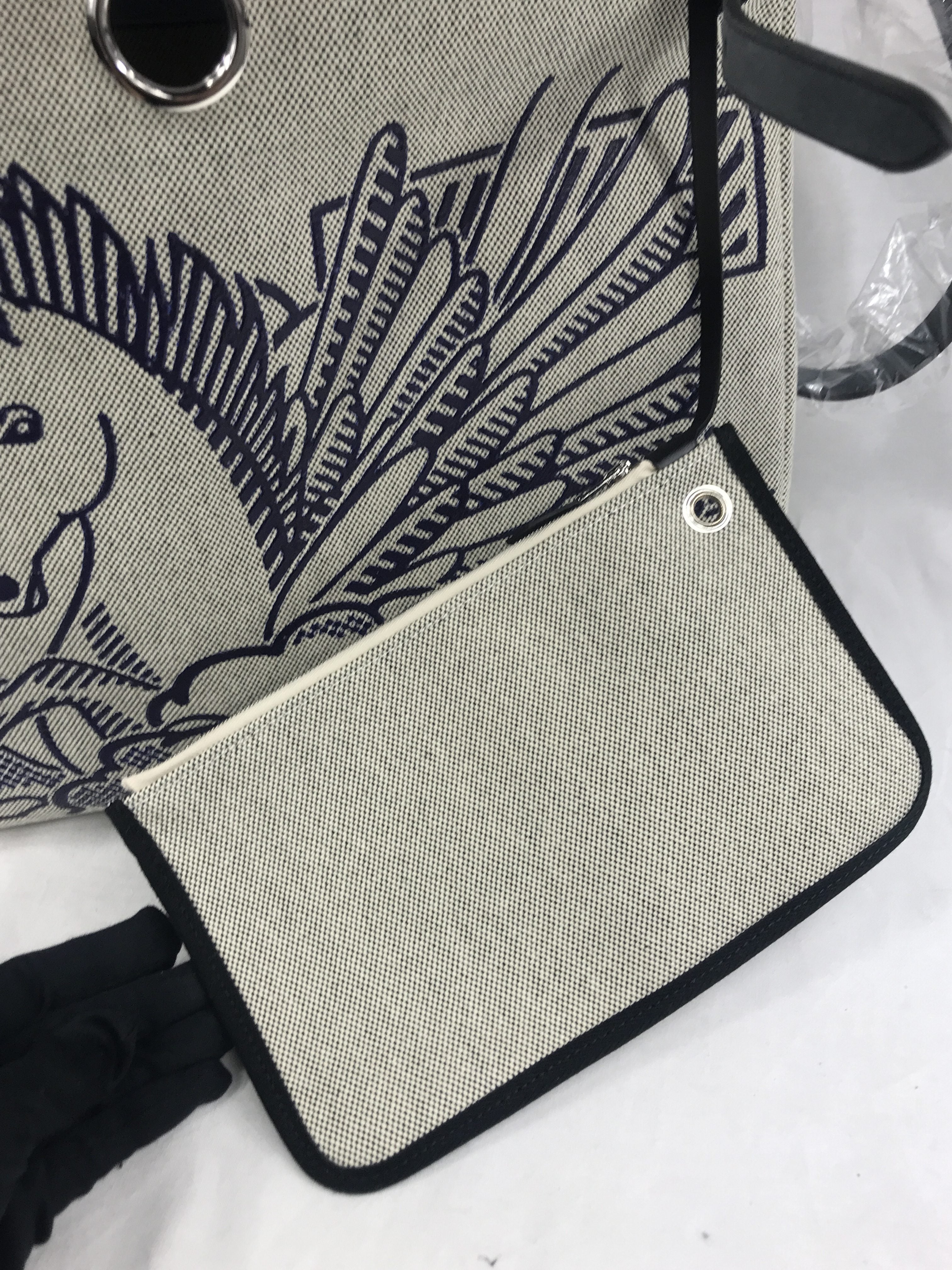 Blue Indigo/Ecru/Black Pegase Pop Herbag Zip 39 w/PHW