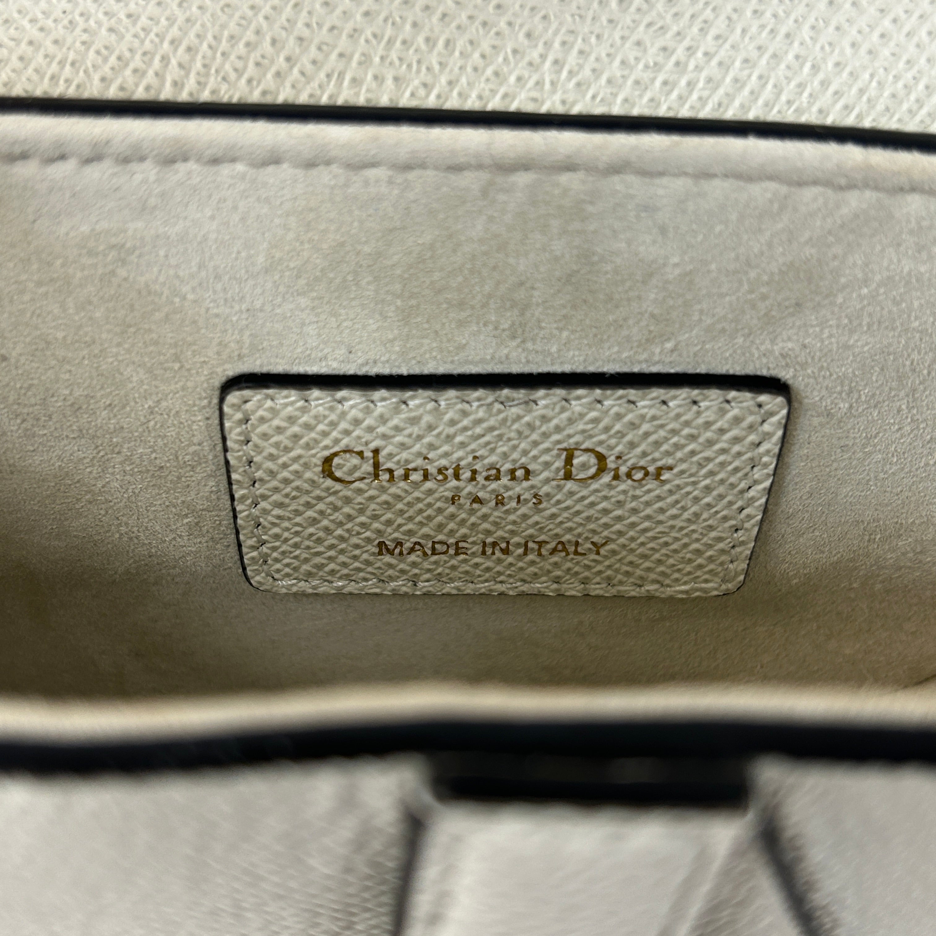 Latte Grained Calfskin Mini Saddle Bag w/AGHW