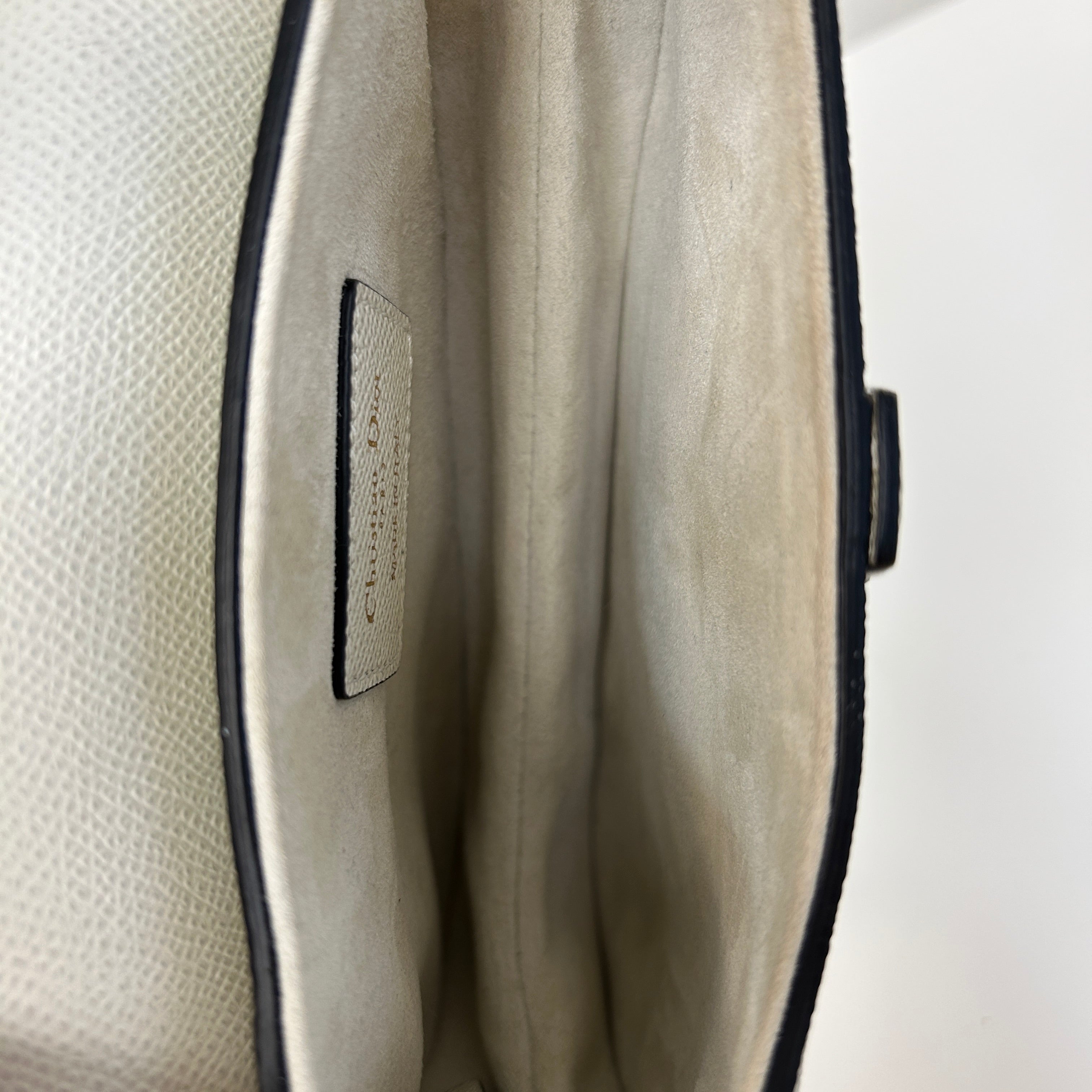 Latte Grained Calfskin Mini Saddle Bag w/AGHW
