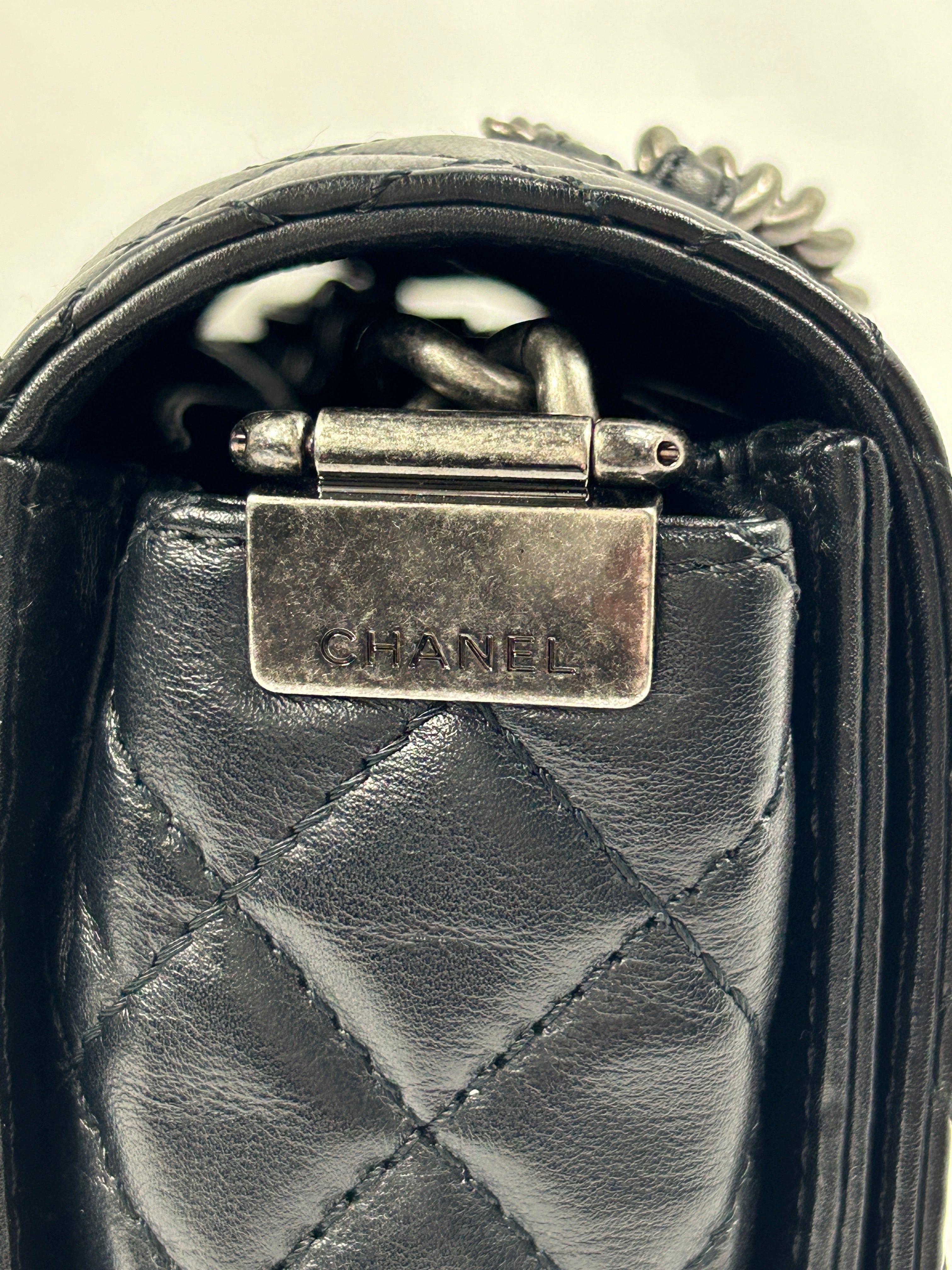 Paris Enchained Medium Calfskin Leather Boy Bag w/RHW