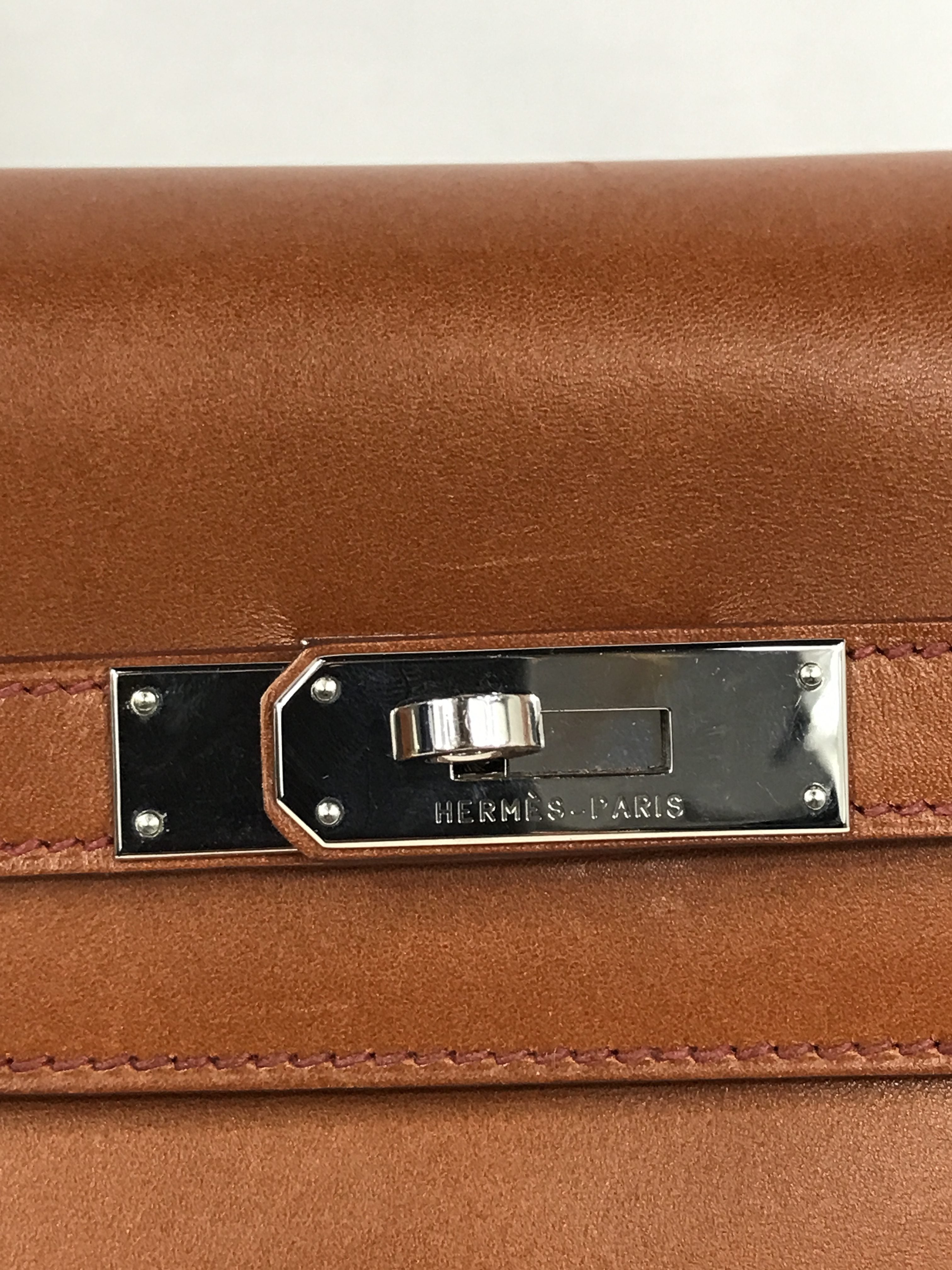 Special Order Gold Box Calf/Rouge H Chevre Mysore Leather Kelly 35 W/PHW