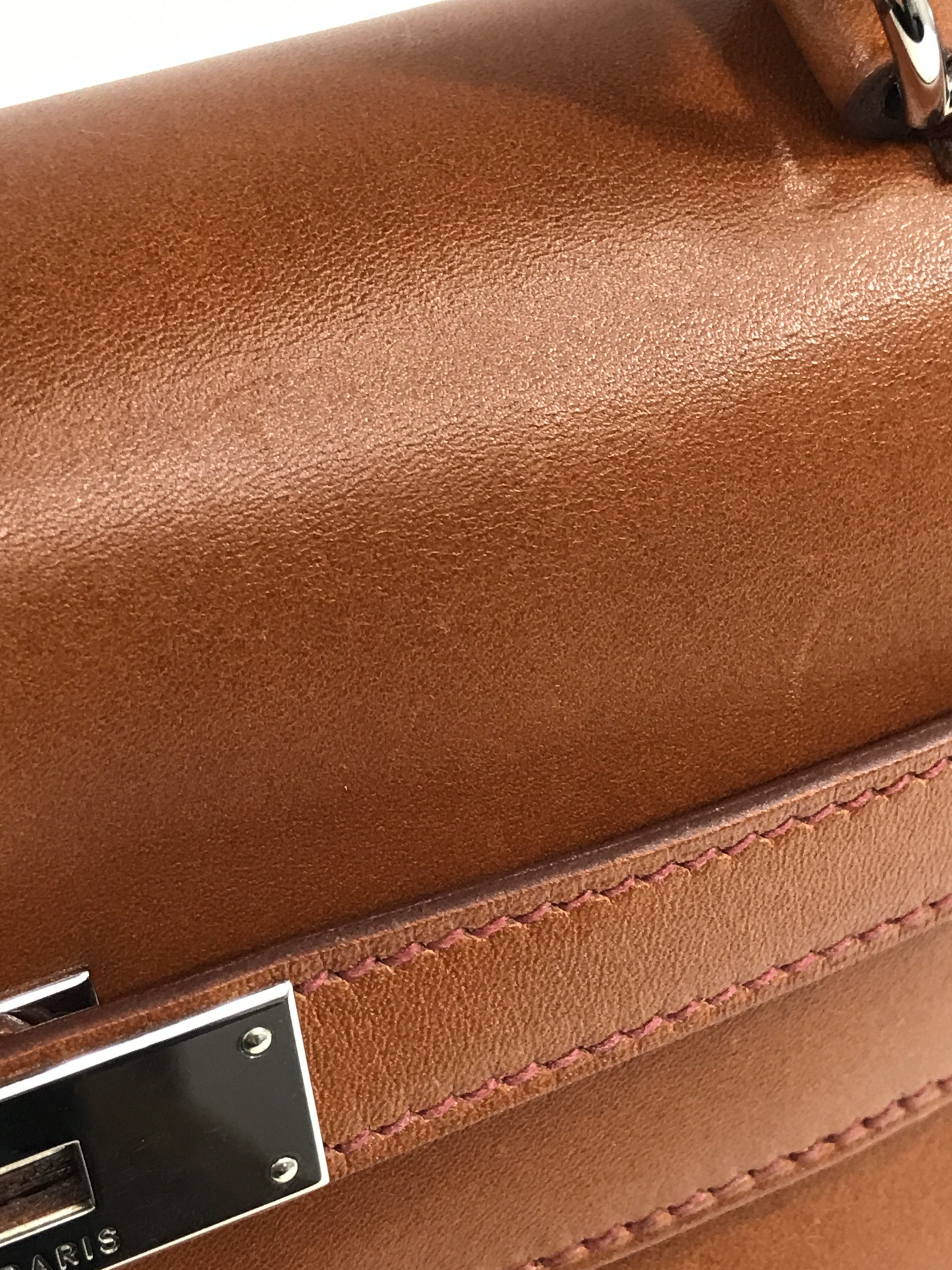 Special Order Gold Box Calf/Rouge H Chevre Mysore Leather Kelly 35 W/PHW