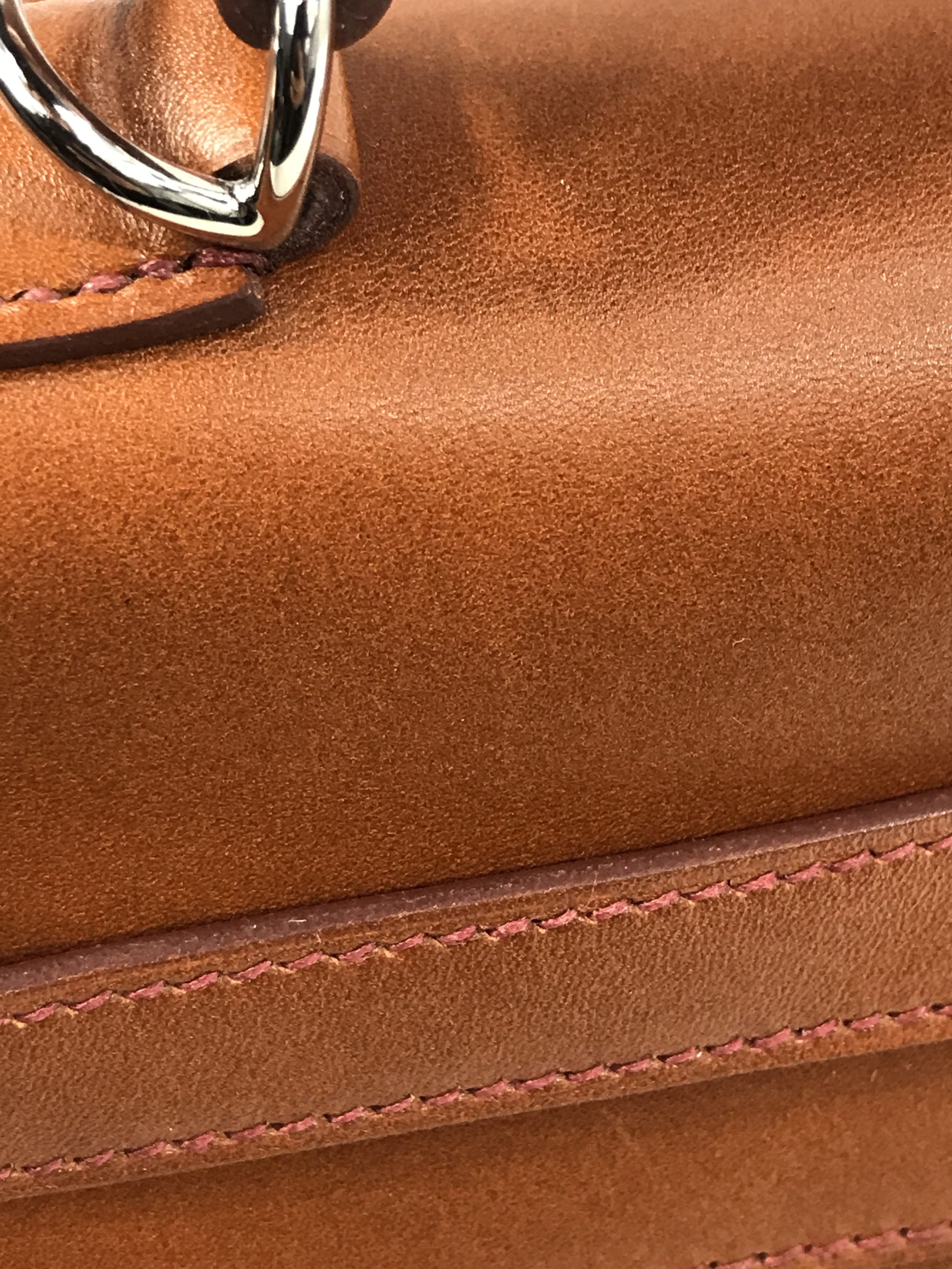 Special Order Gold Box Calf/Rouge H Chevre Mysore Leather Kelly 35 W/PHW