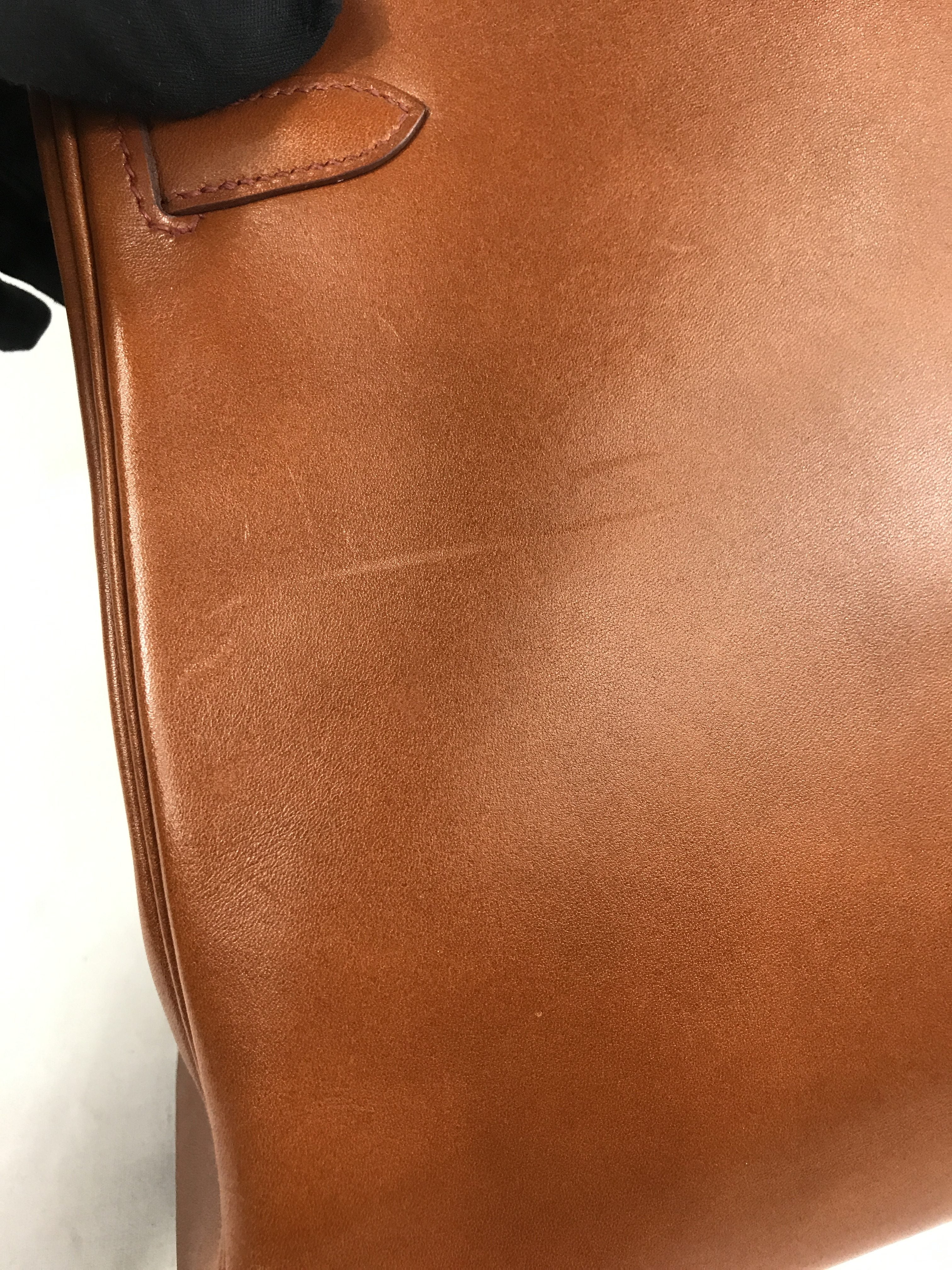 Special Order Gold Box Calf/Rouge H Chevre Mysore Leather Kelly 35 W/PHW
