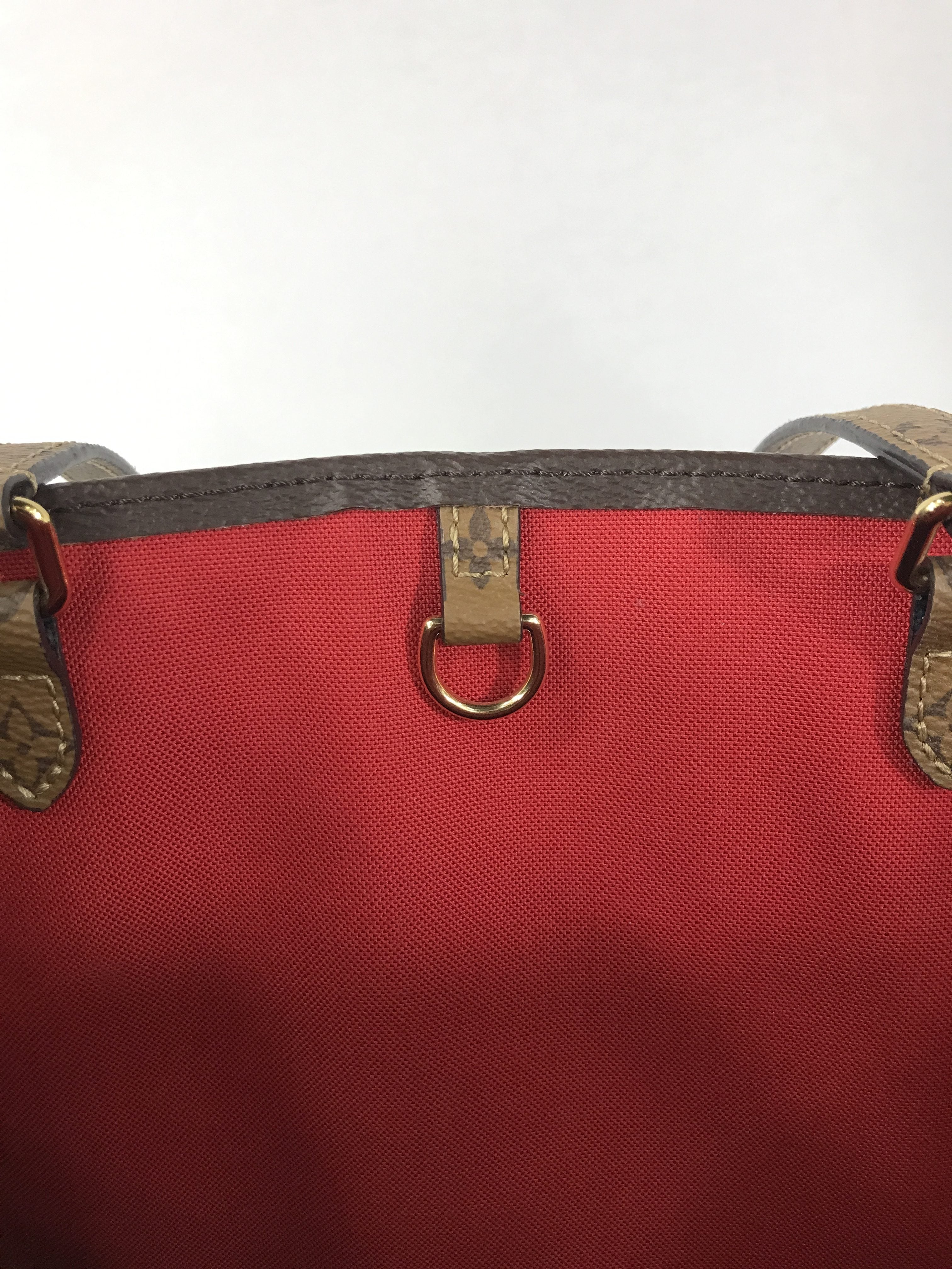 Brown Monogram Reverse Canvas OnTheGo GM Tote Bag W/GHW