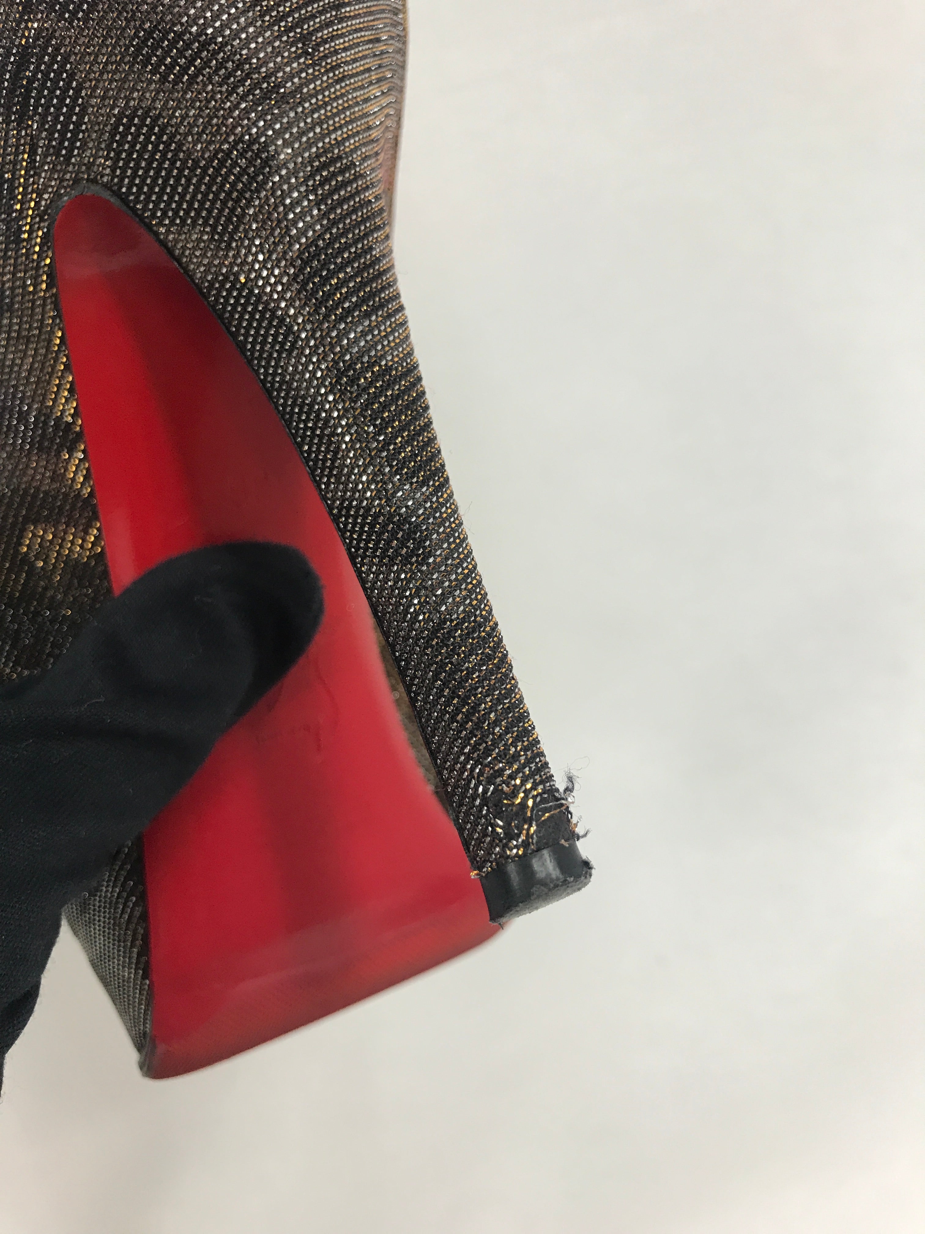 VeryPrive Leopard Sequins Print Platform Open Toe Pumps
