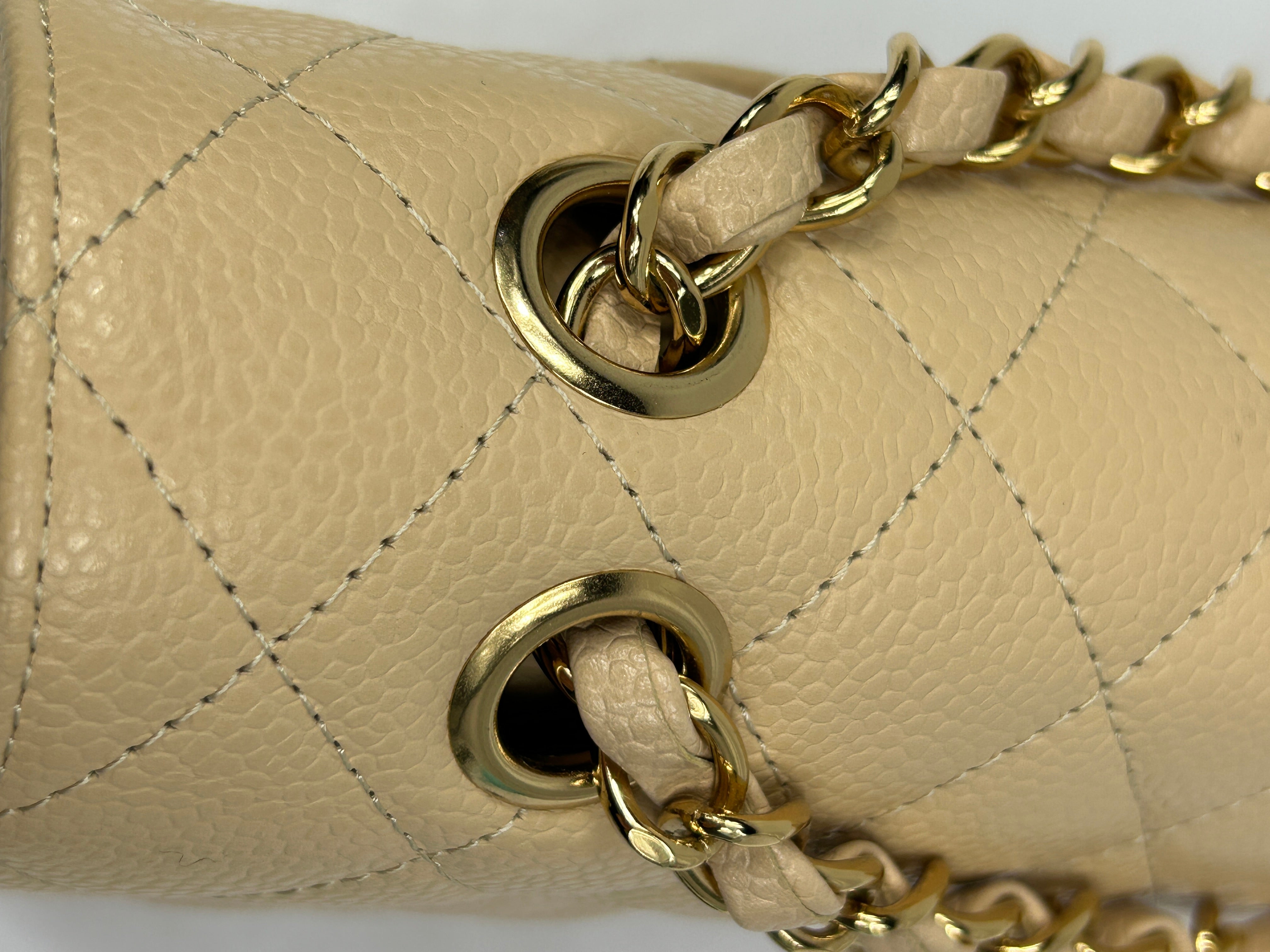 Nude Caviar Quilted Medium Classic Double Flap w/GHW-ON LAYAWAY