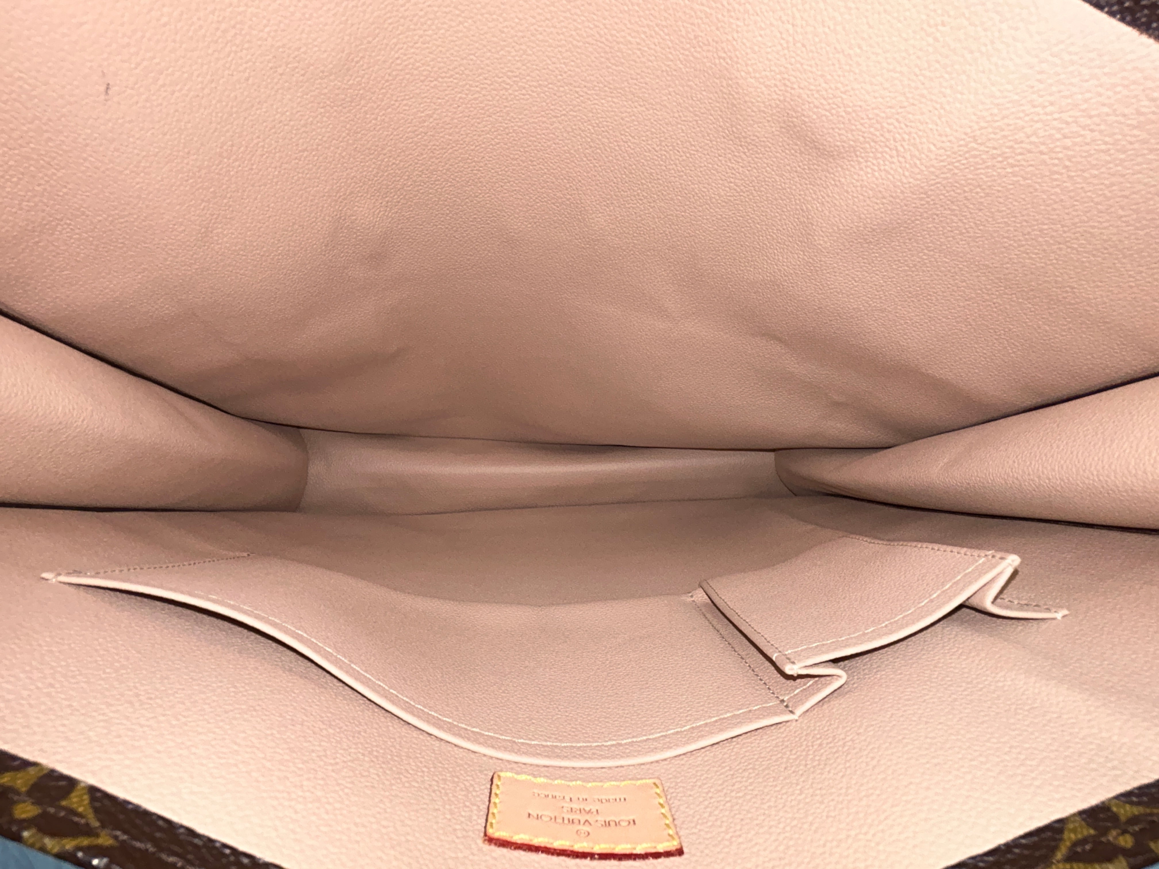 Monogram Coated Canvas Sac Plat Brown Bag w/GHW