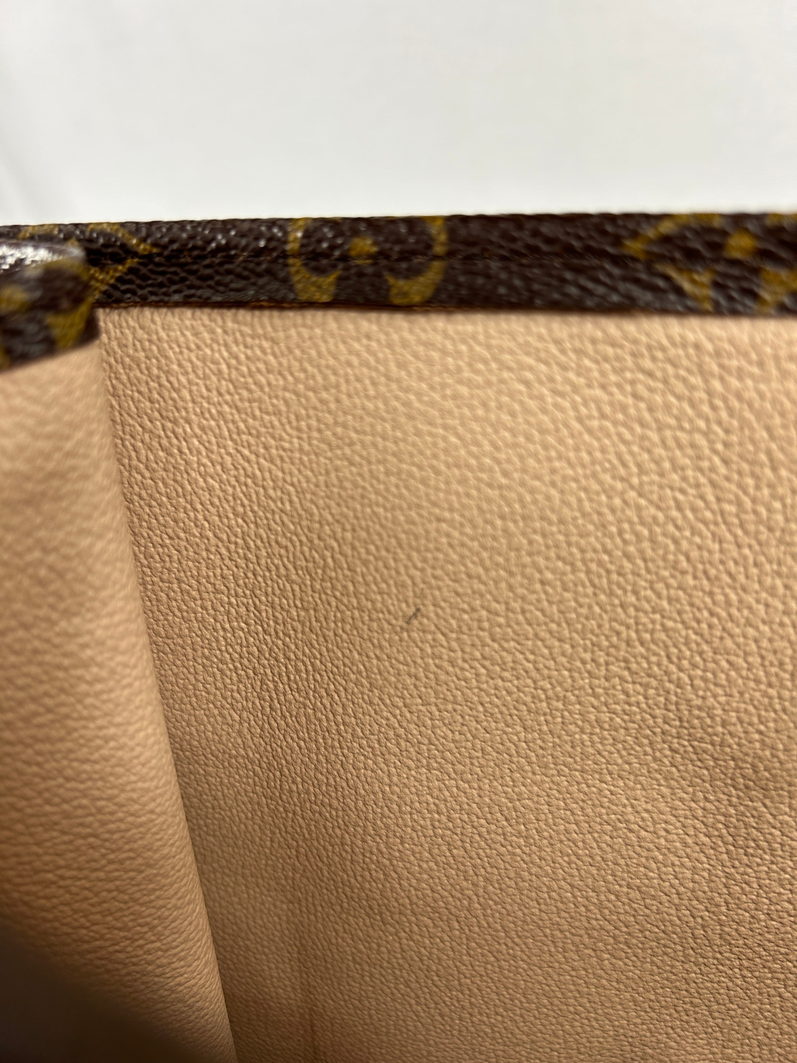 Monogram Coated Canvas Sac Plat Brown Bag w/GHW