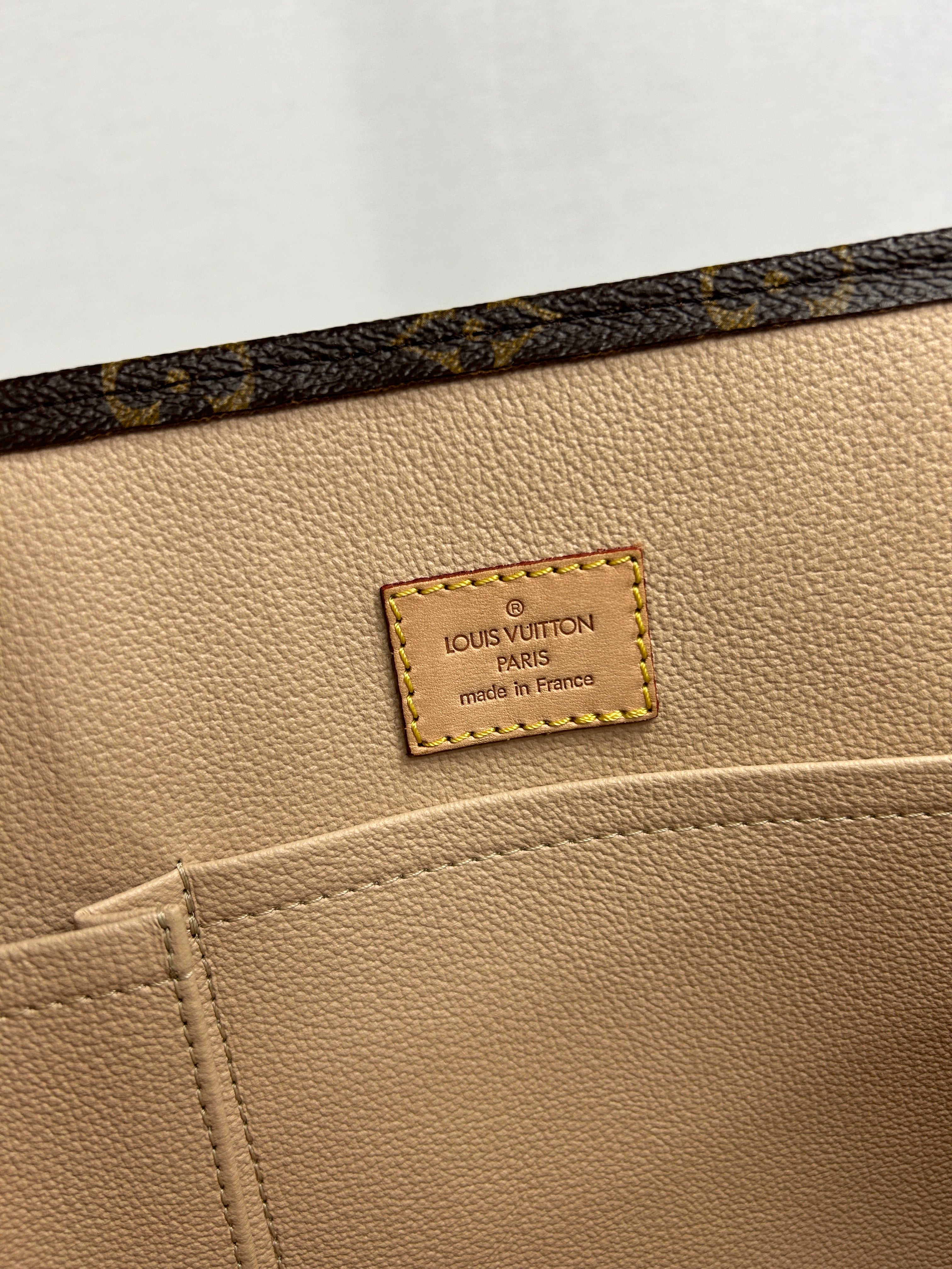 Monogram Coated Canvas Sac Plat Brown Bag w/GHW