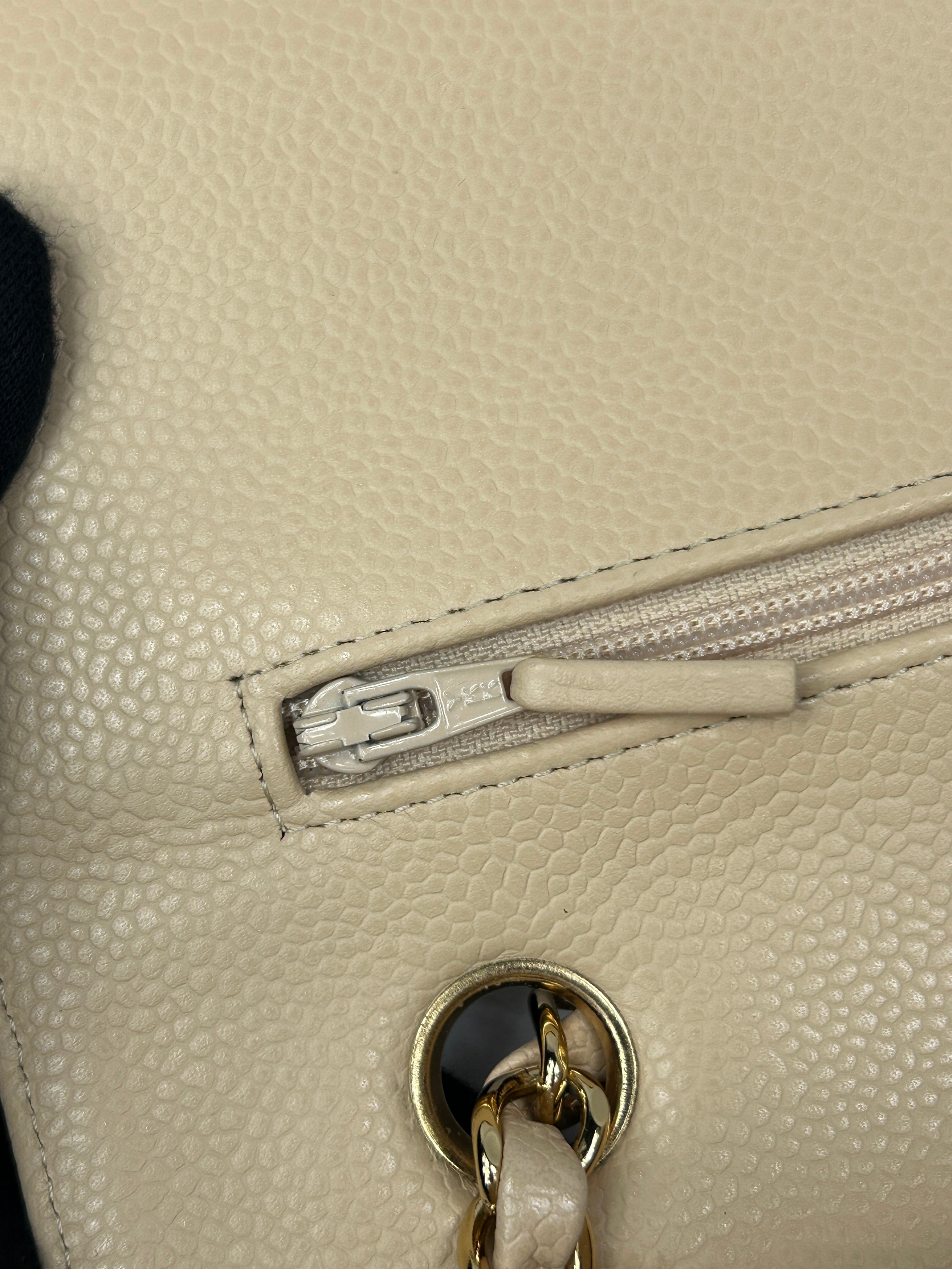 Nude Caviar Quilted Medium Classic Double Flap w/GHW-ON LAYAWAY