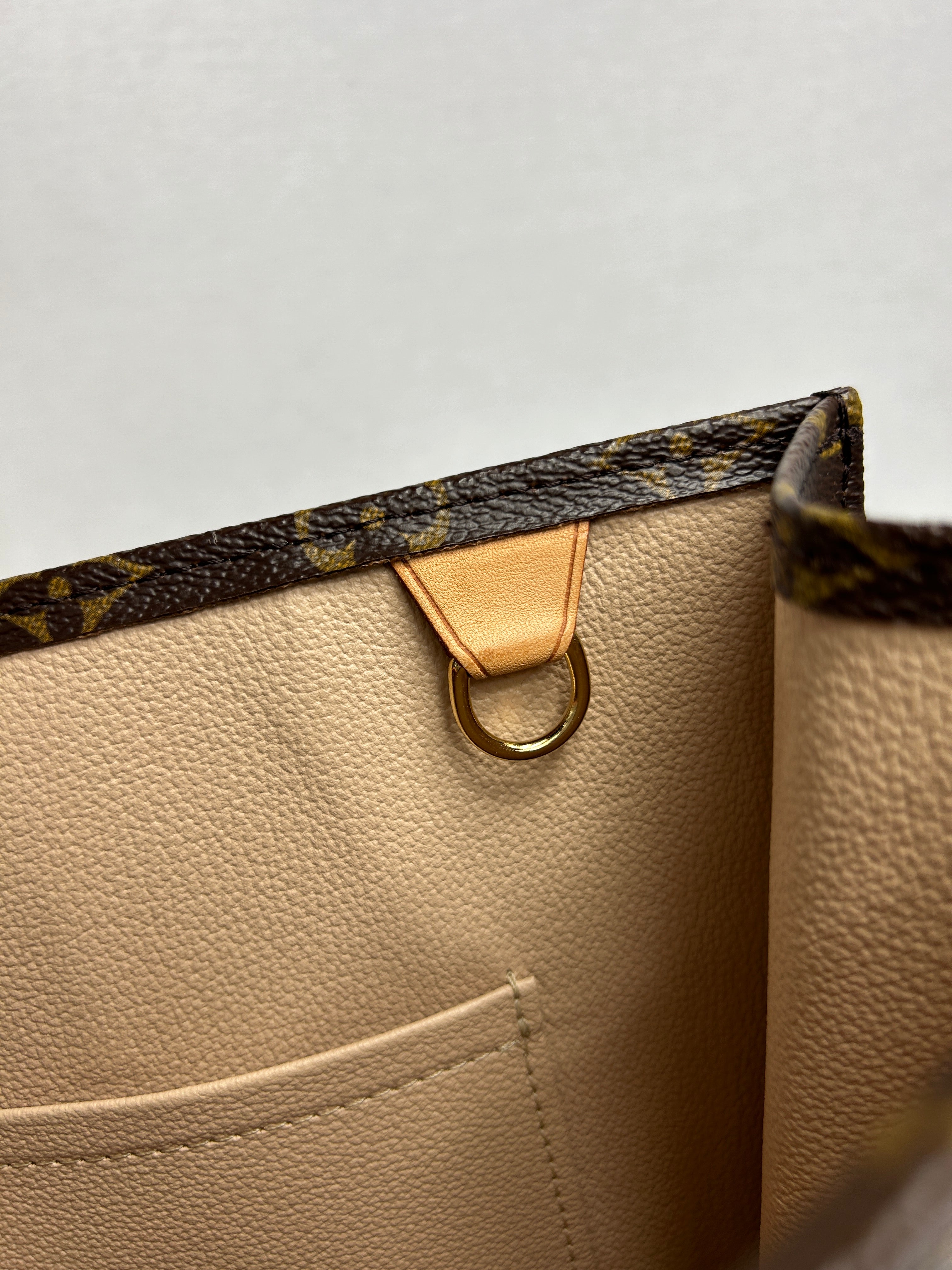 Monogram Coated Canvas Sac Plat Brown Bag w/GHW