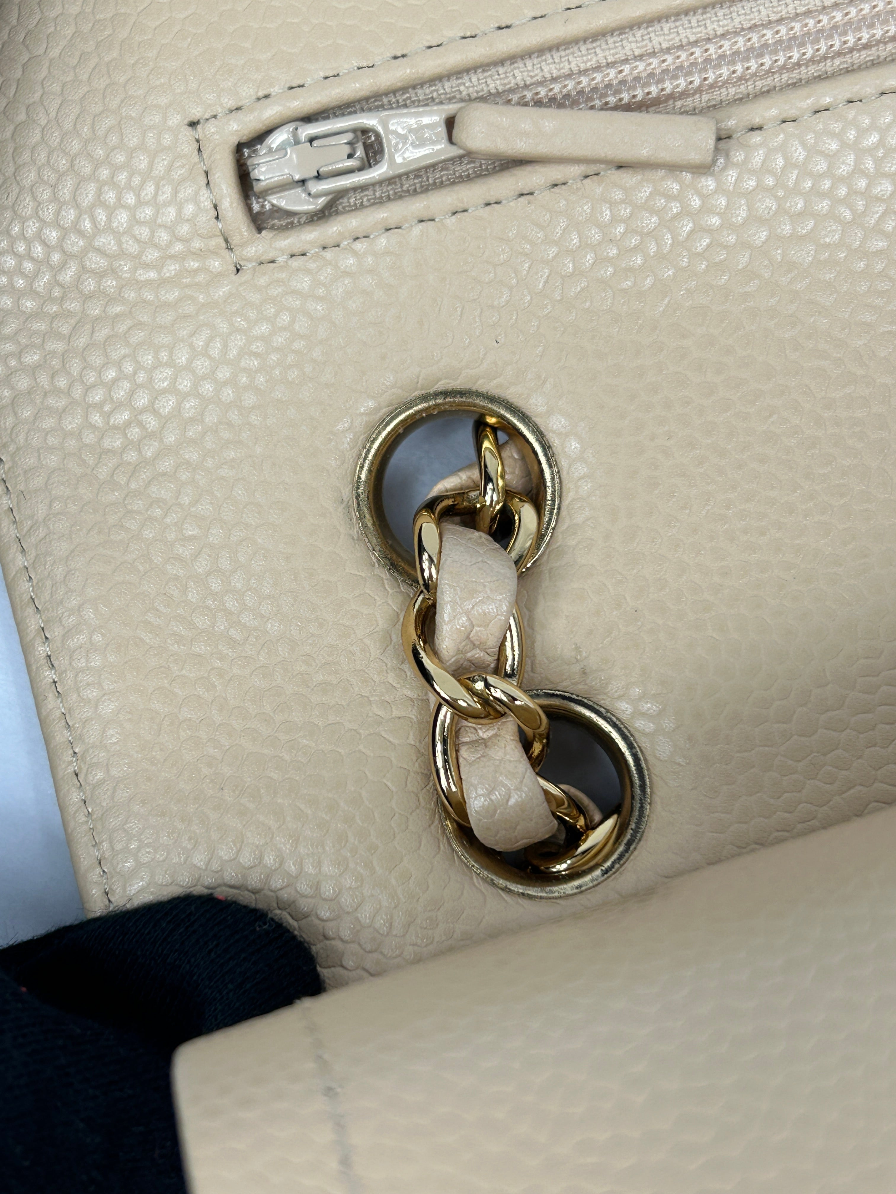 Nude Caviar Quilted Medium Classic Double Flap w/GHW-ON LAYAWAY