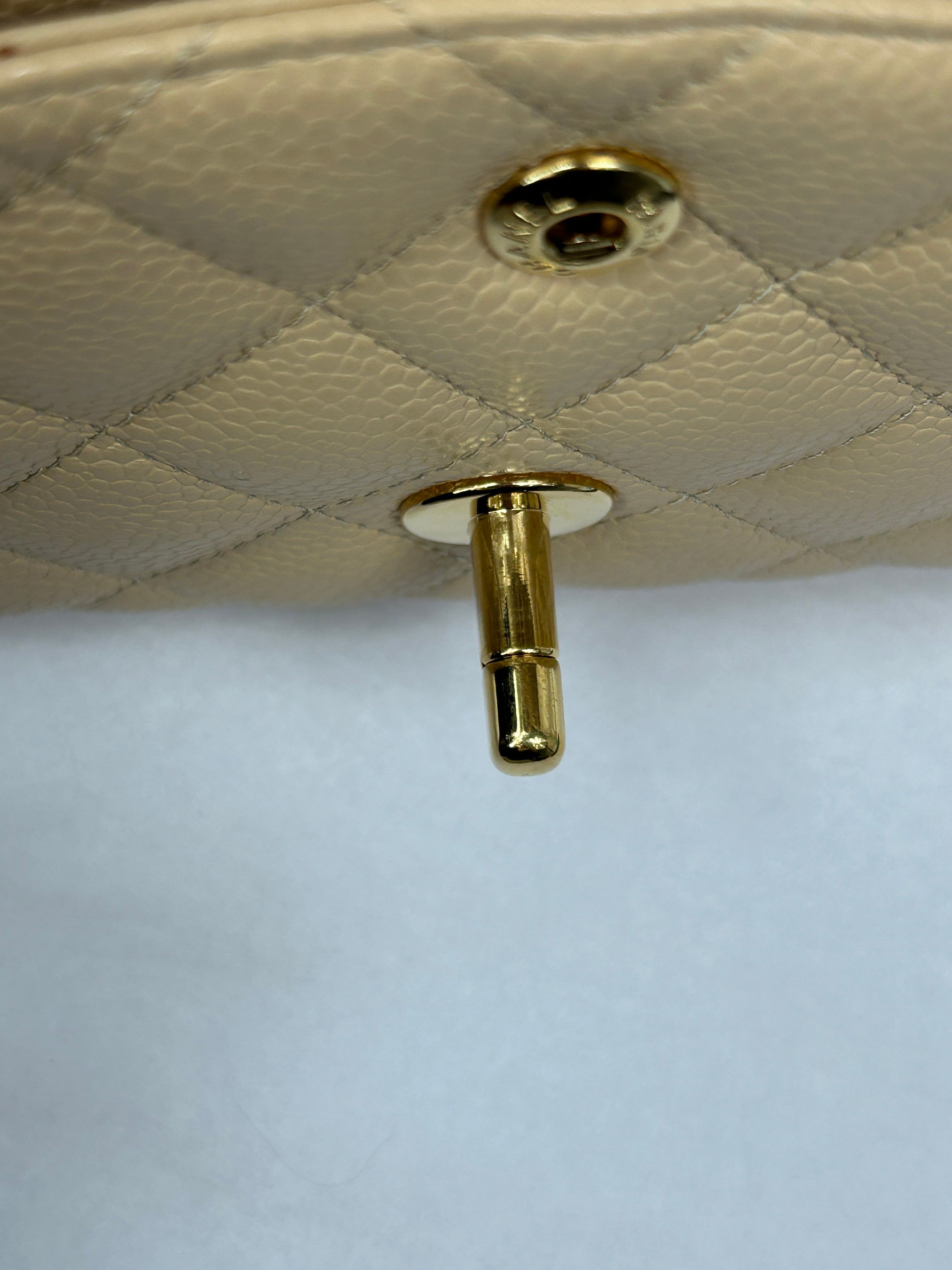 Nude Caviar Quilted Medium Classic Double Flap w/GHW-ON LAYAWAY